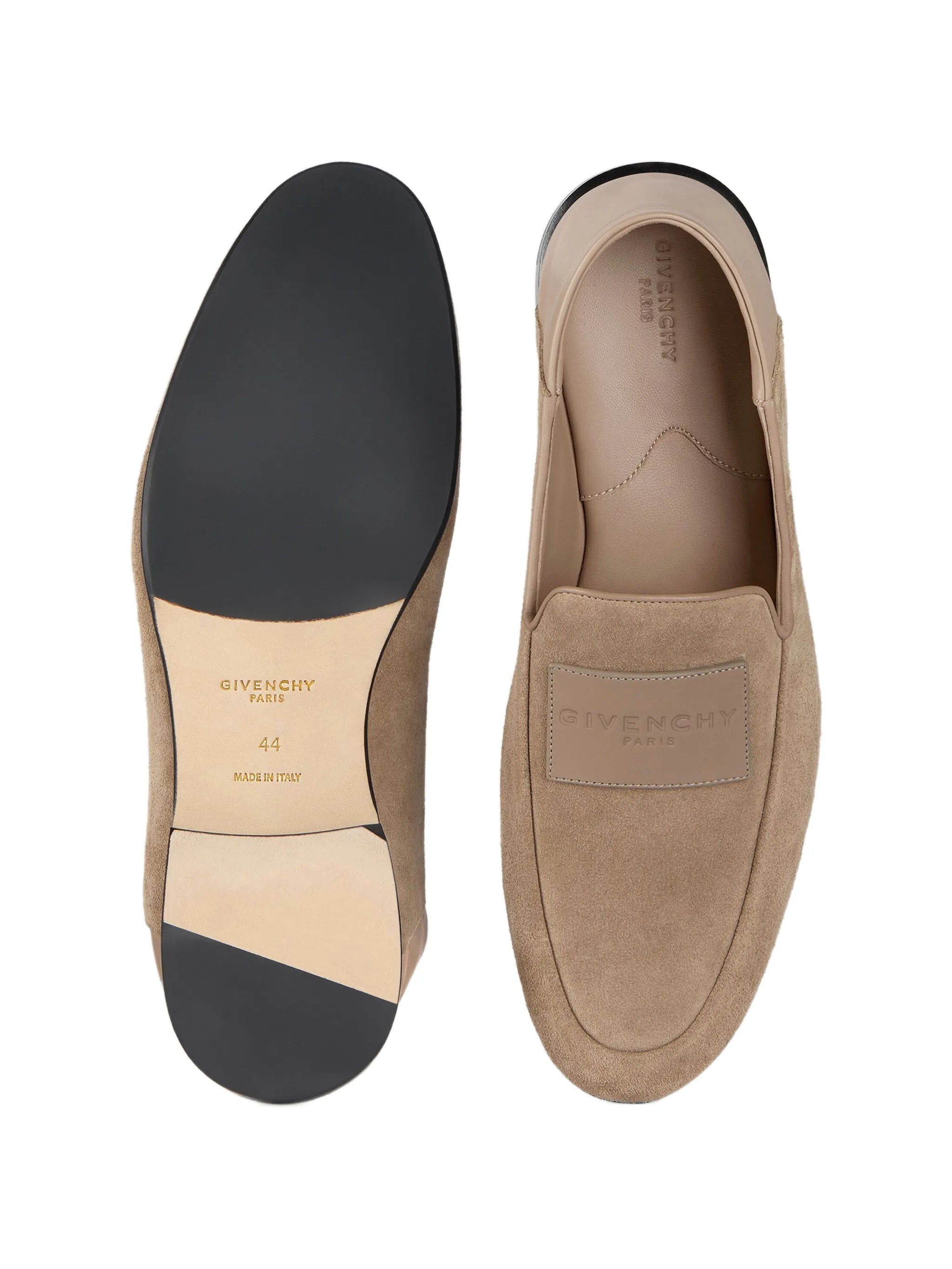 label loafers in suede