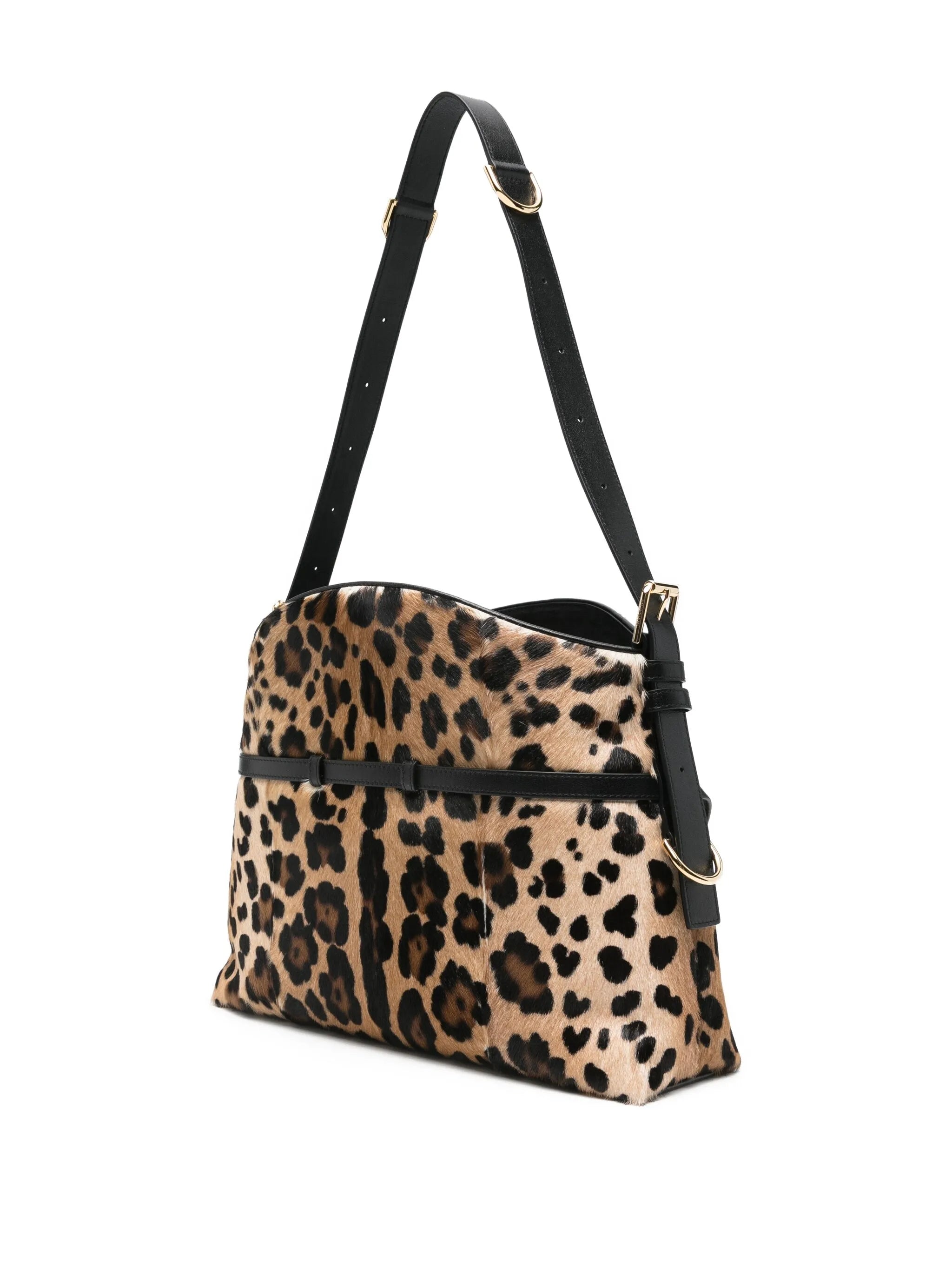 medium Voyou bag in pony effect leather with leopard pattern