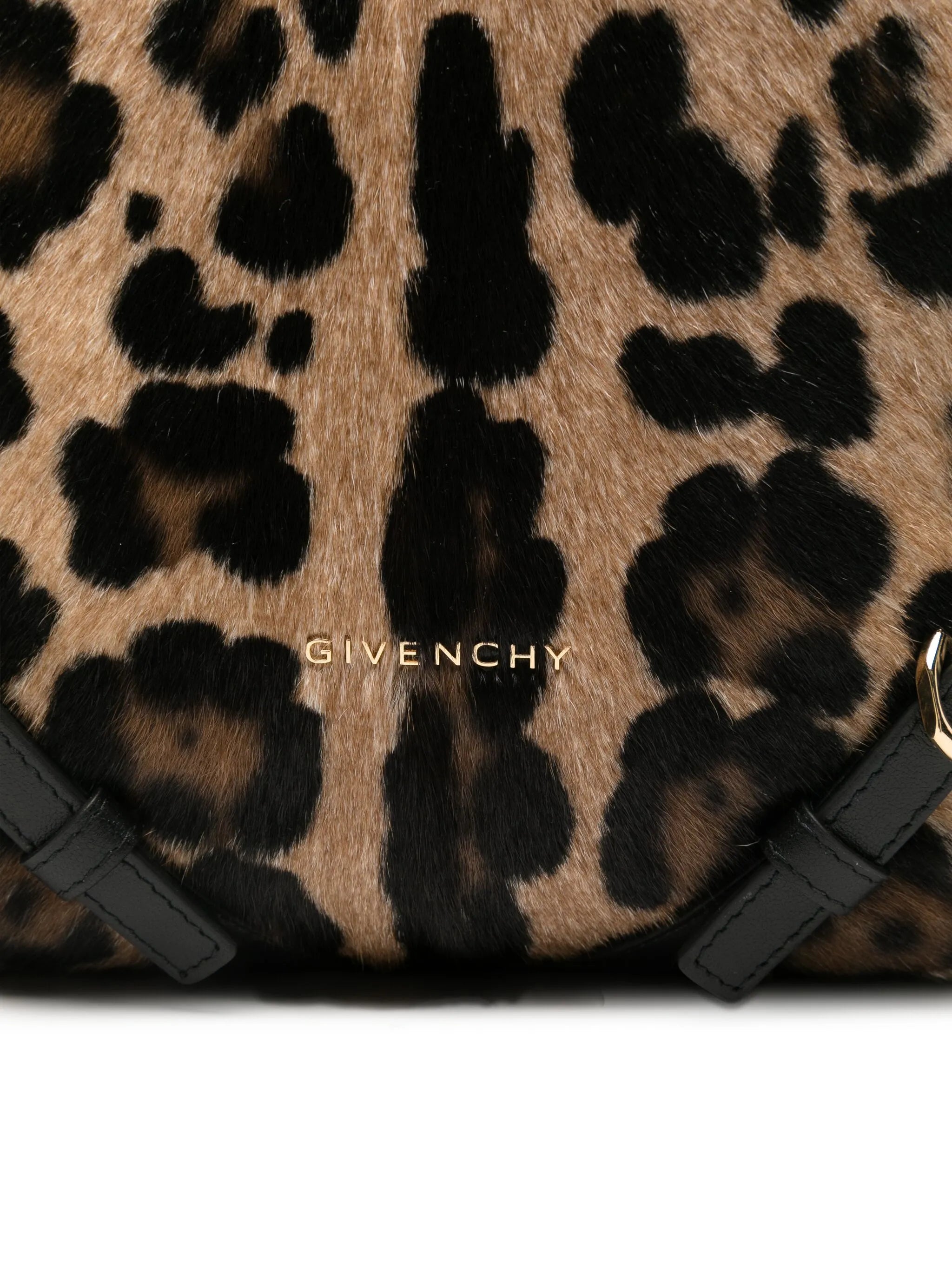 medium Voyou bag in pony effect leather with leopard pattern