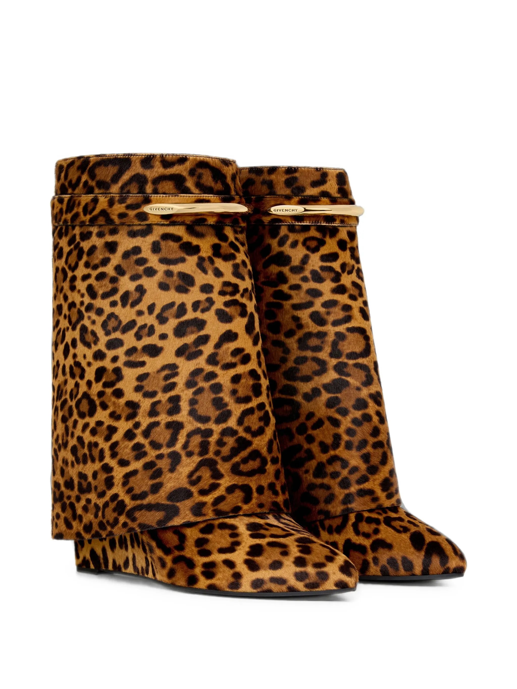 Shark Pinch ankle boots in leopard pony-effect leather