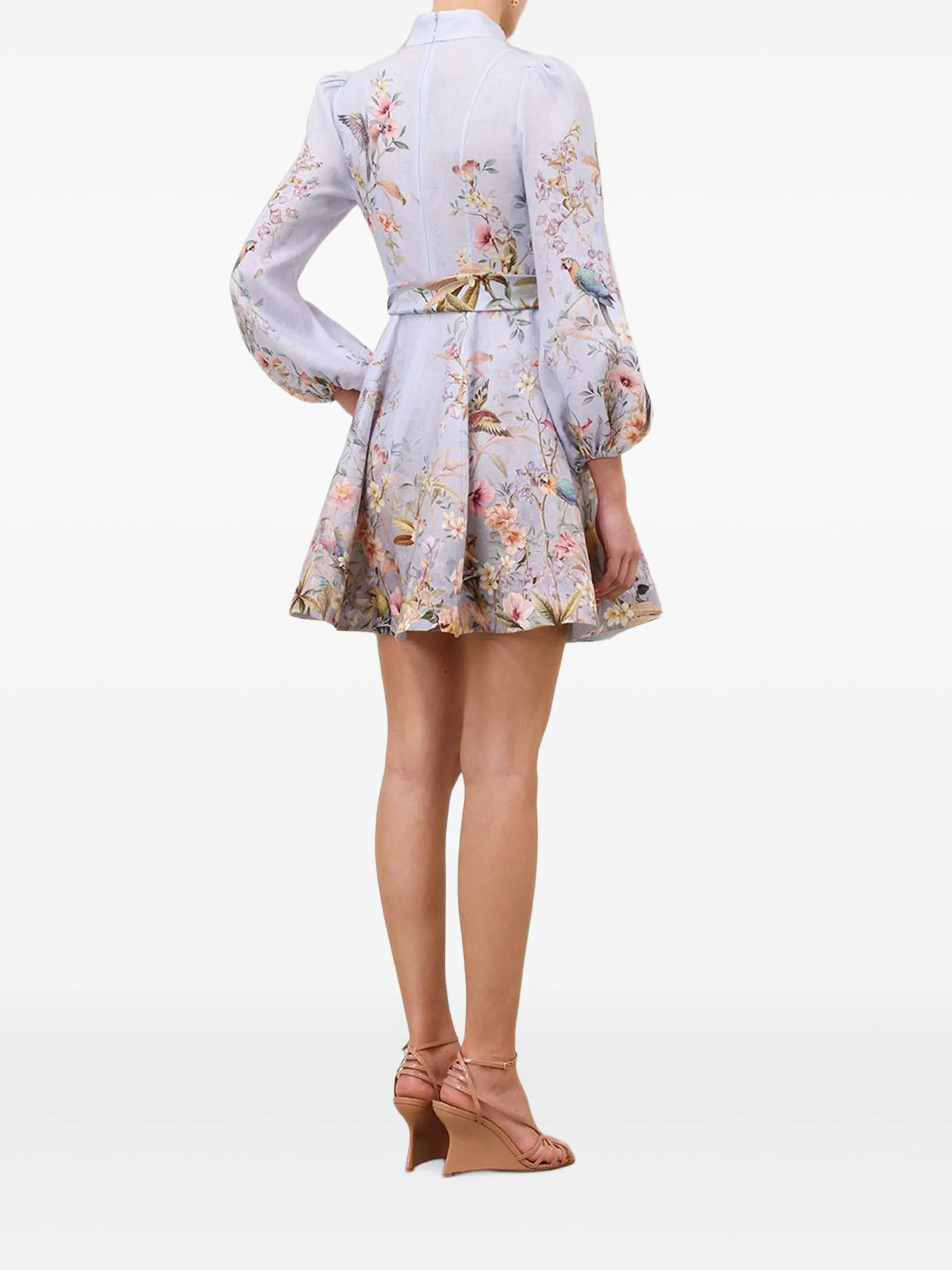 Rebellion floral-print mini dress