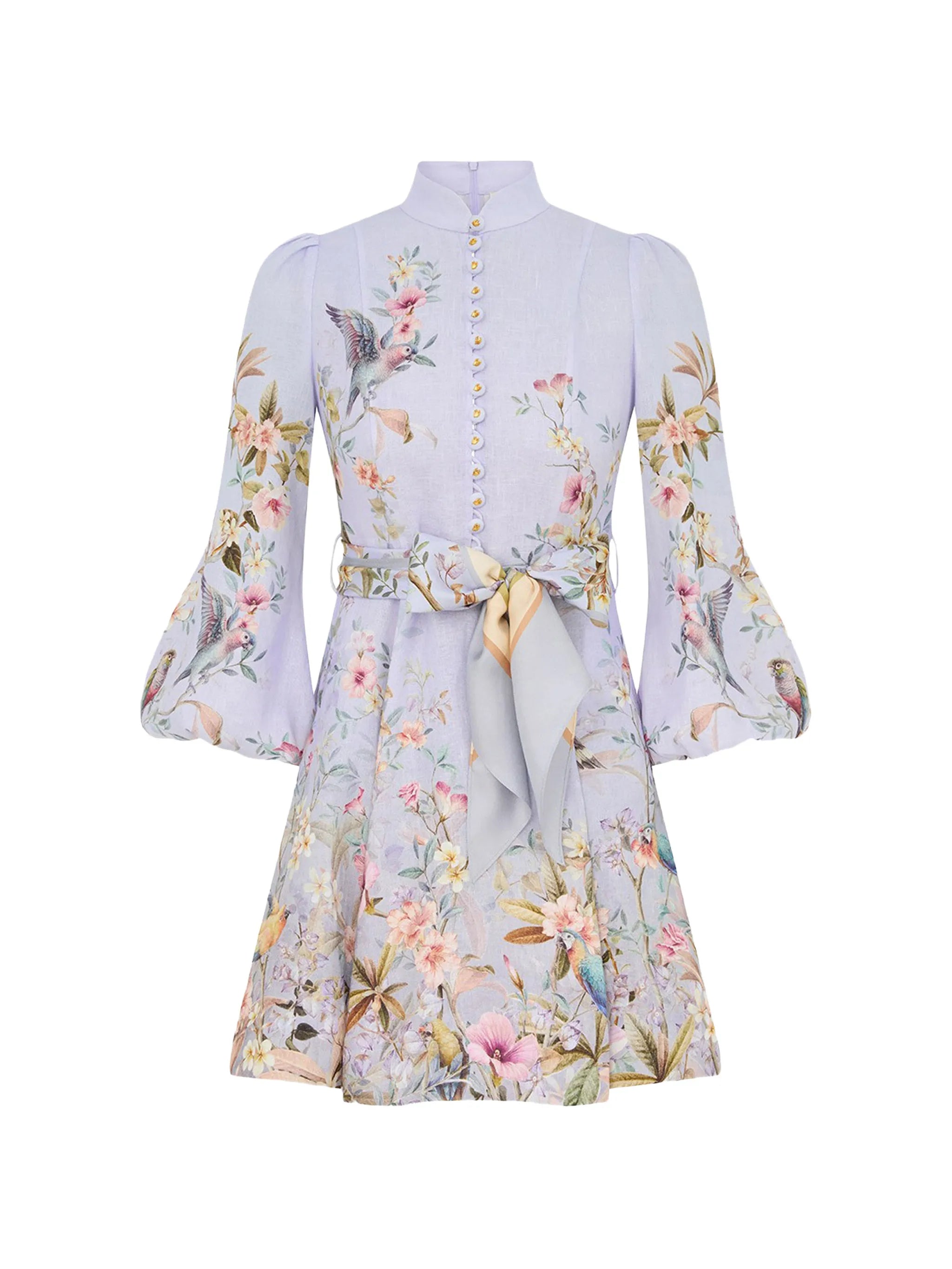 Rebellion floral-print mini dress