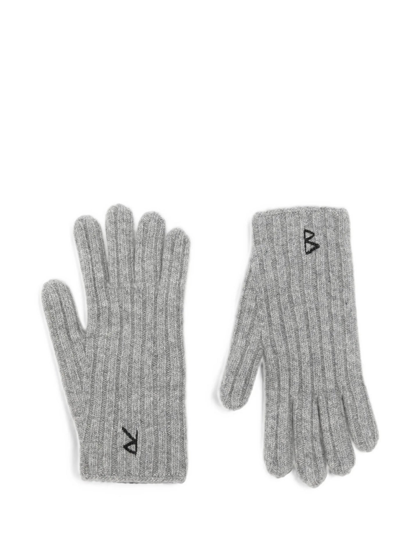 ribbed embroidered gloves