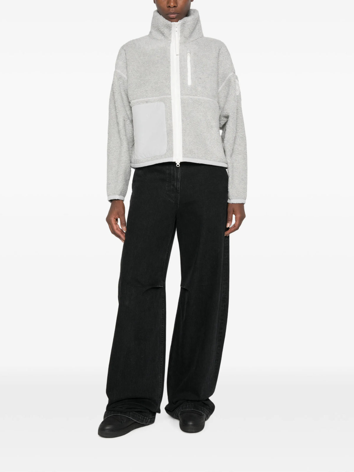 Simcoe zip-up fleece jacket white disc