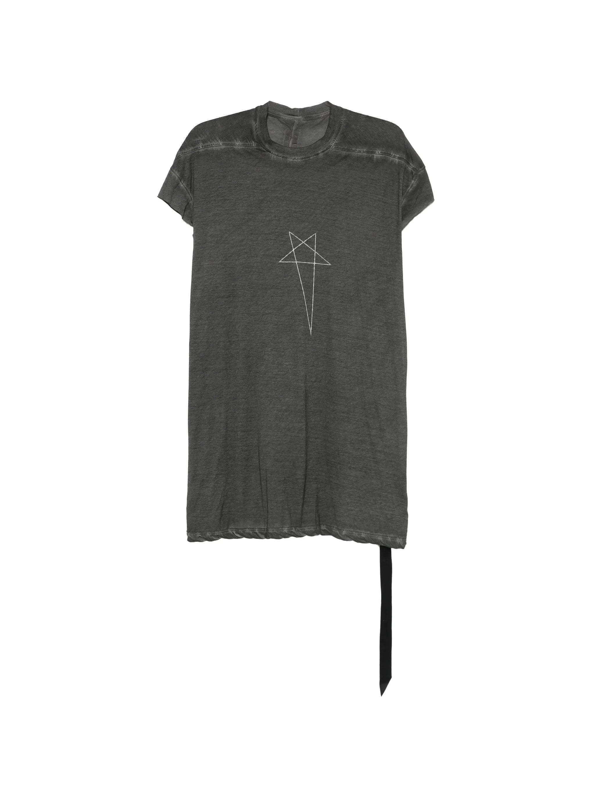 Tower Rick s jumbo SL T in faded black/silver stonewashed cotton gauze jersey
