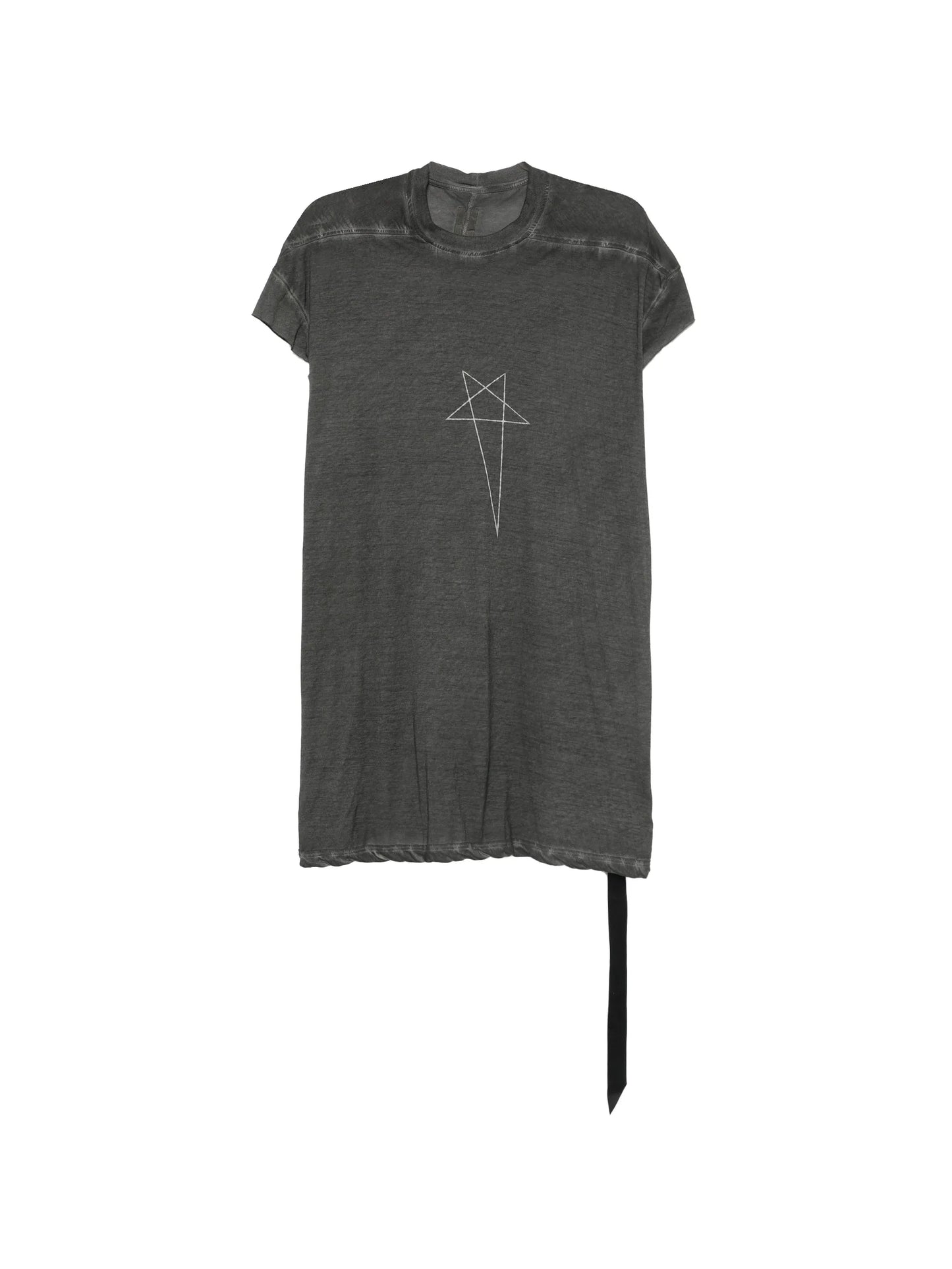 Tower Rick s jumbo SL T in faded black/silver stonewashed cotton gauze jersey