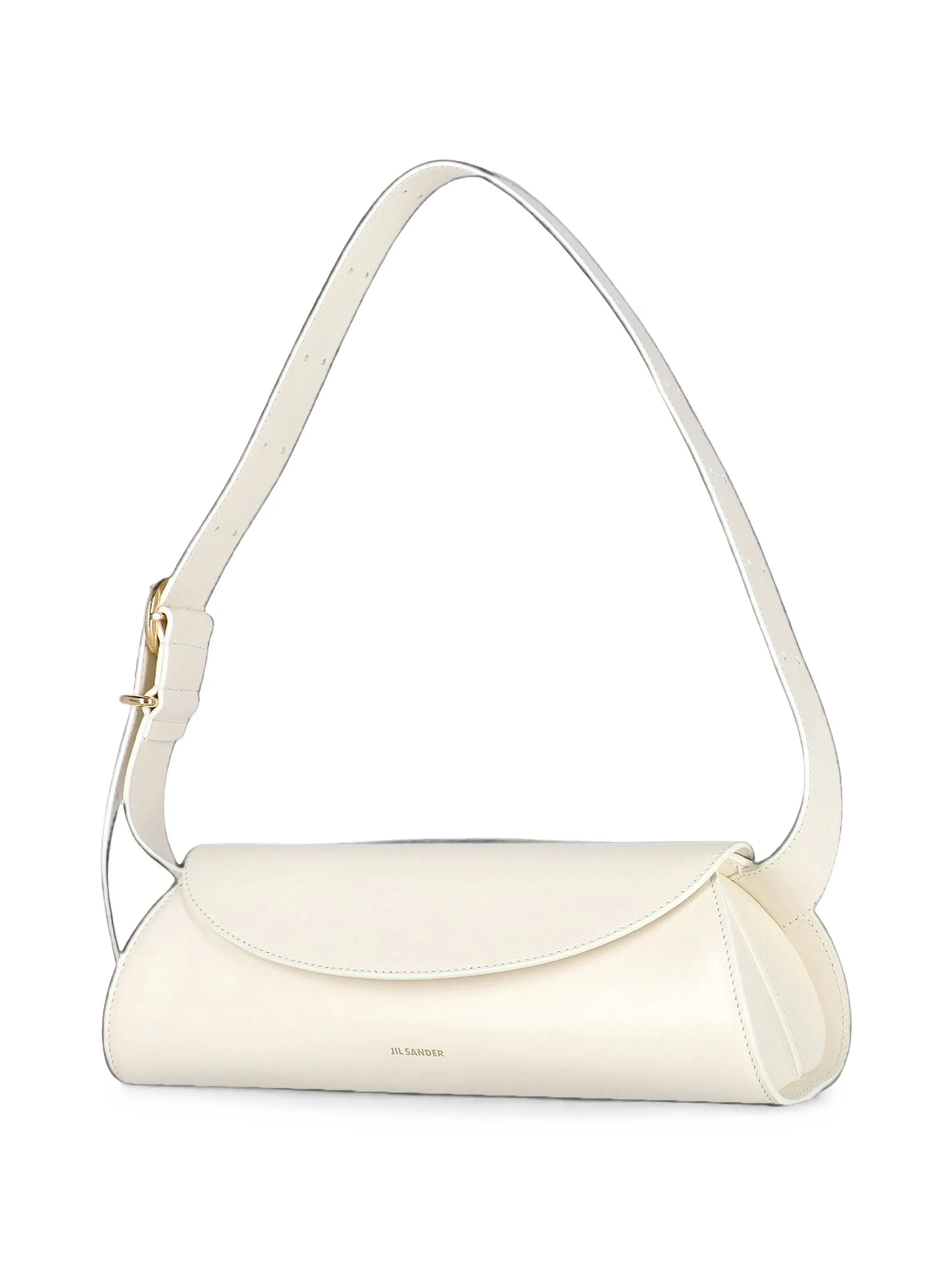 Cannolo small leather handbag with adjustable strap and embossed logo