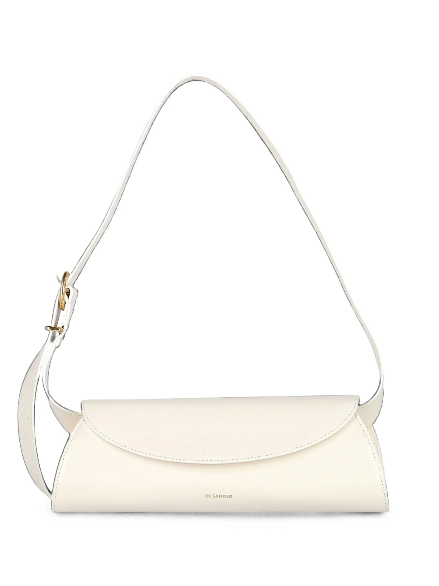 Cannolo small leather handbag with adjustable strap and embossed logo