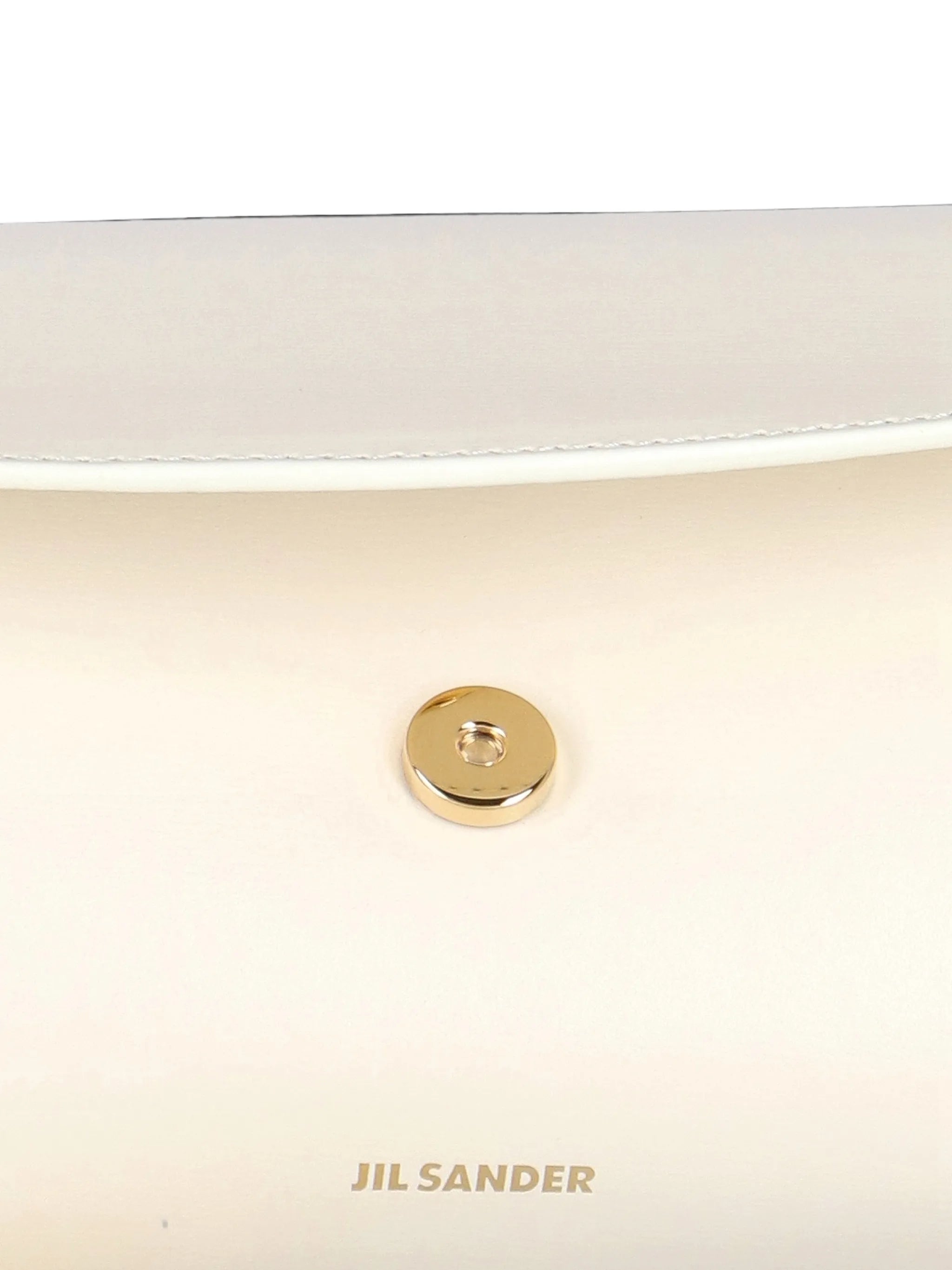 Cannolo small leather handbag with adjustable strap and embossed logo