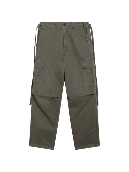 buckled-strap cargo pants