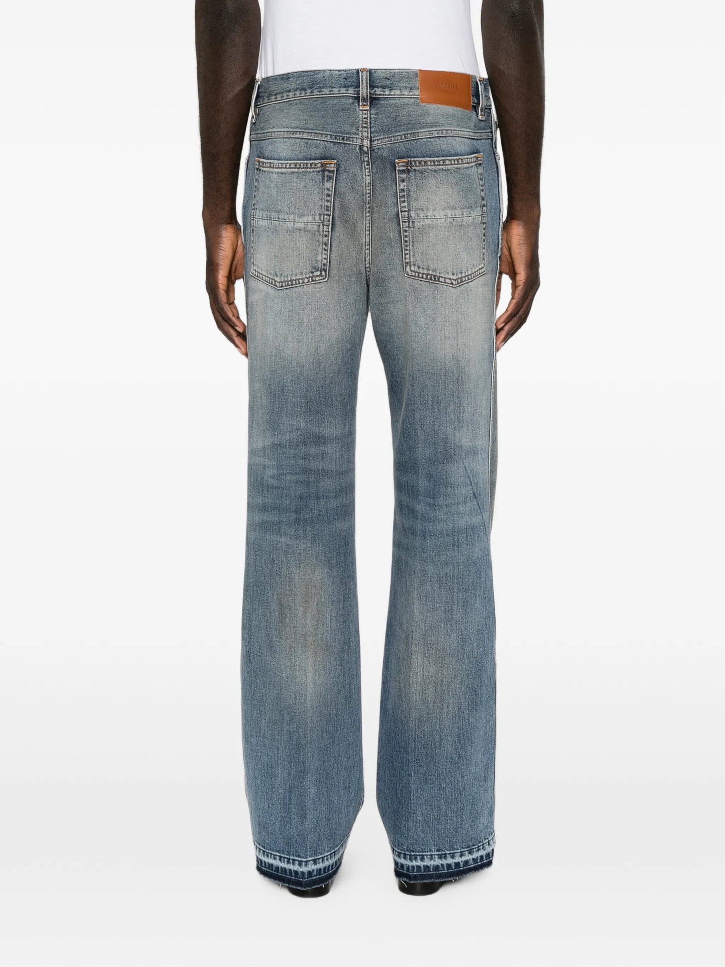 faded-effect bootcut jeans