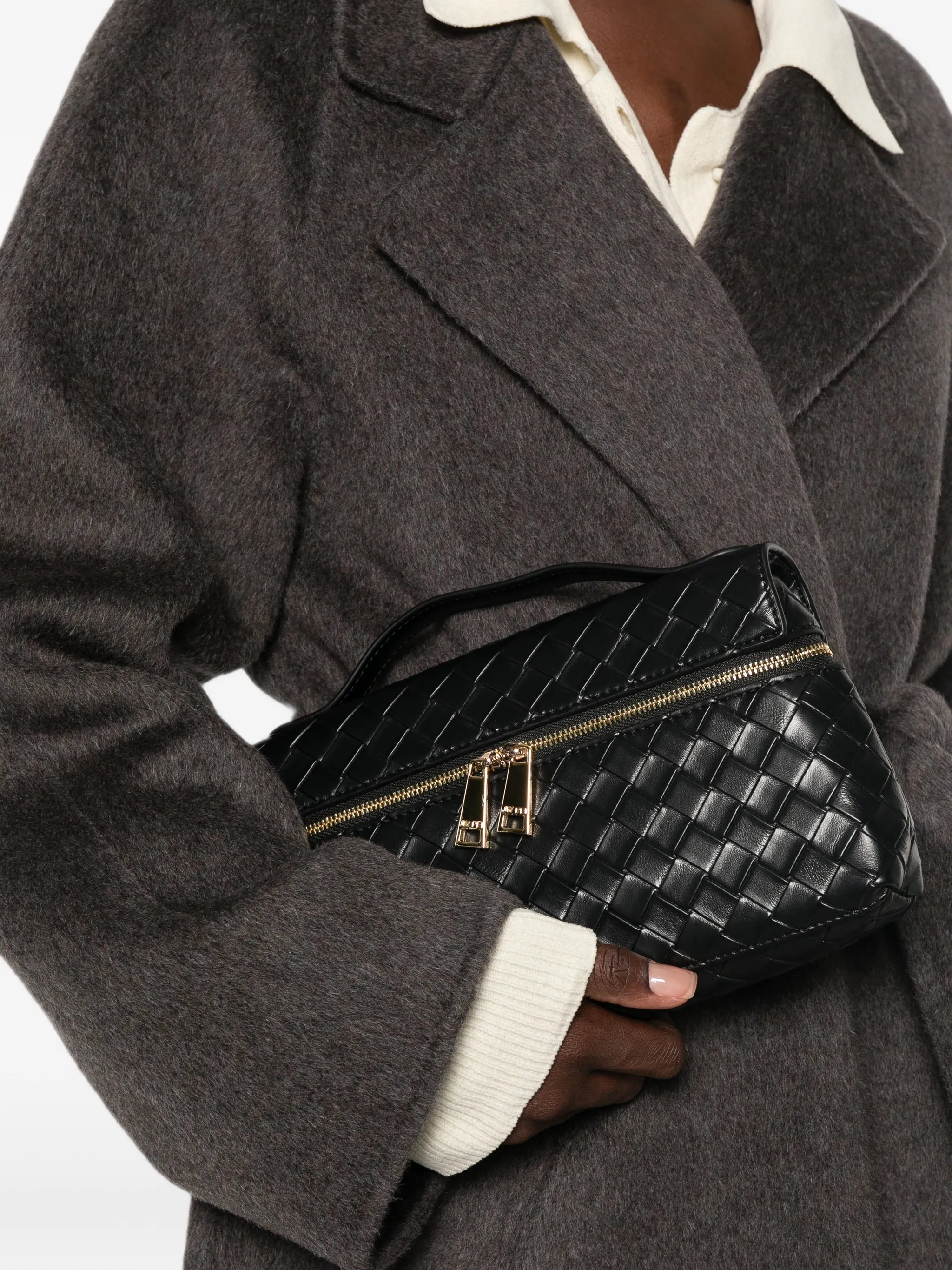 Thea woven clutch bag