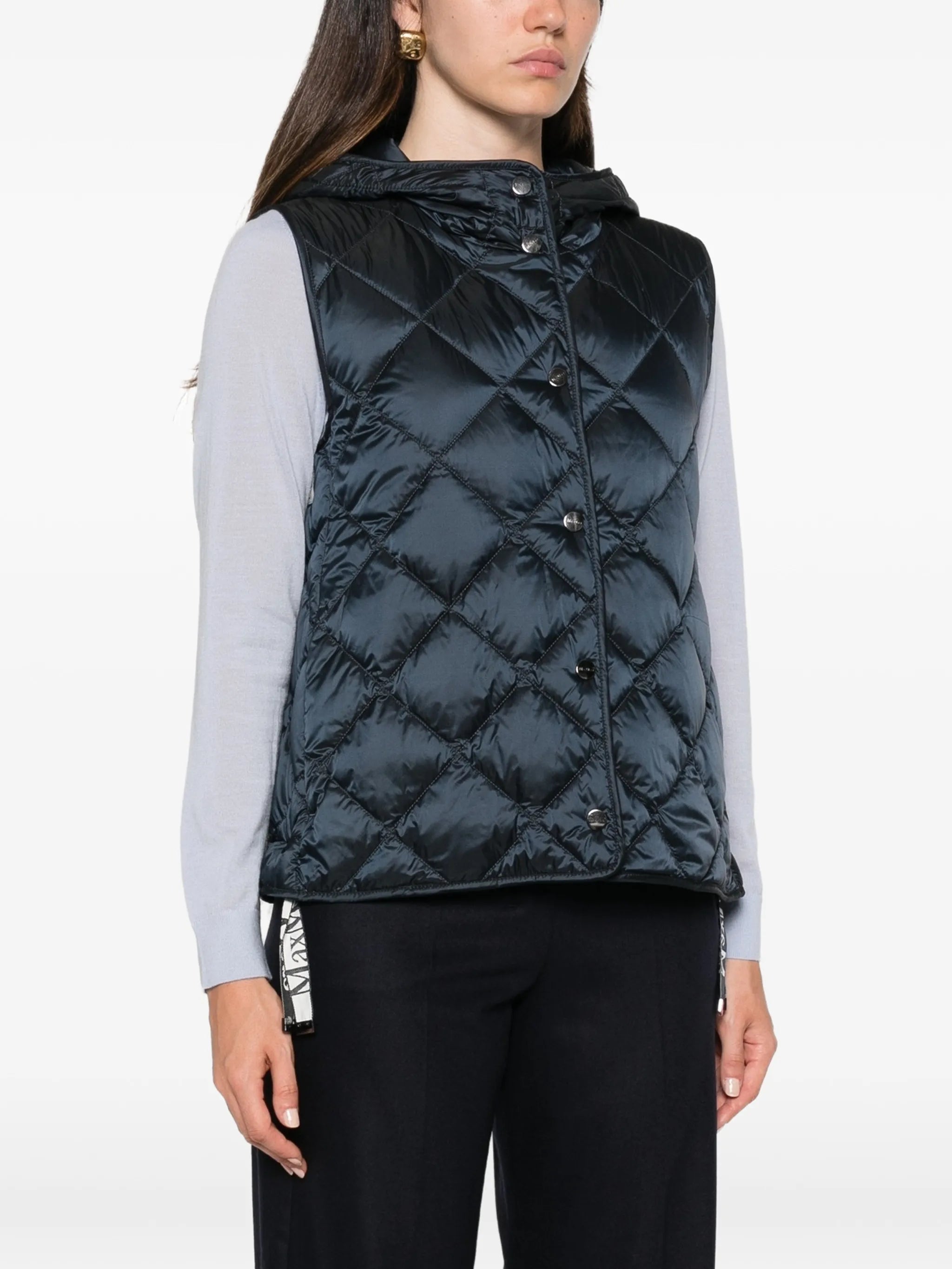 The Cube diamond-quilted hooded gilet