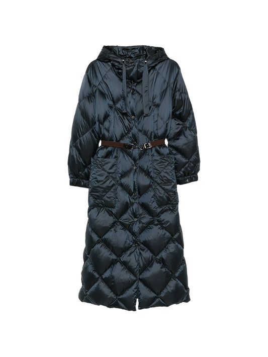 quilted hooded coat