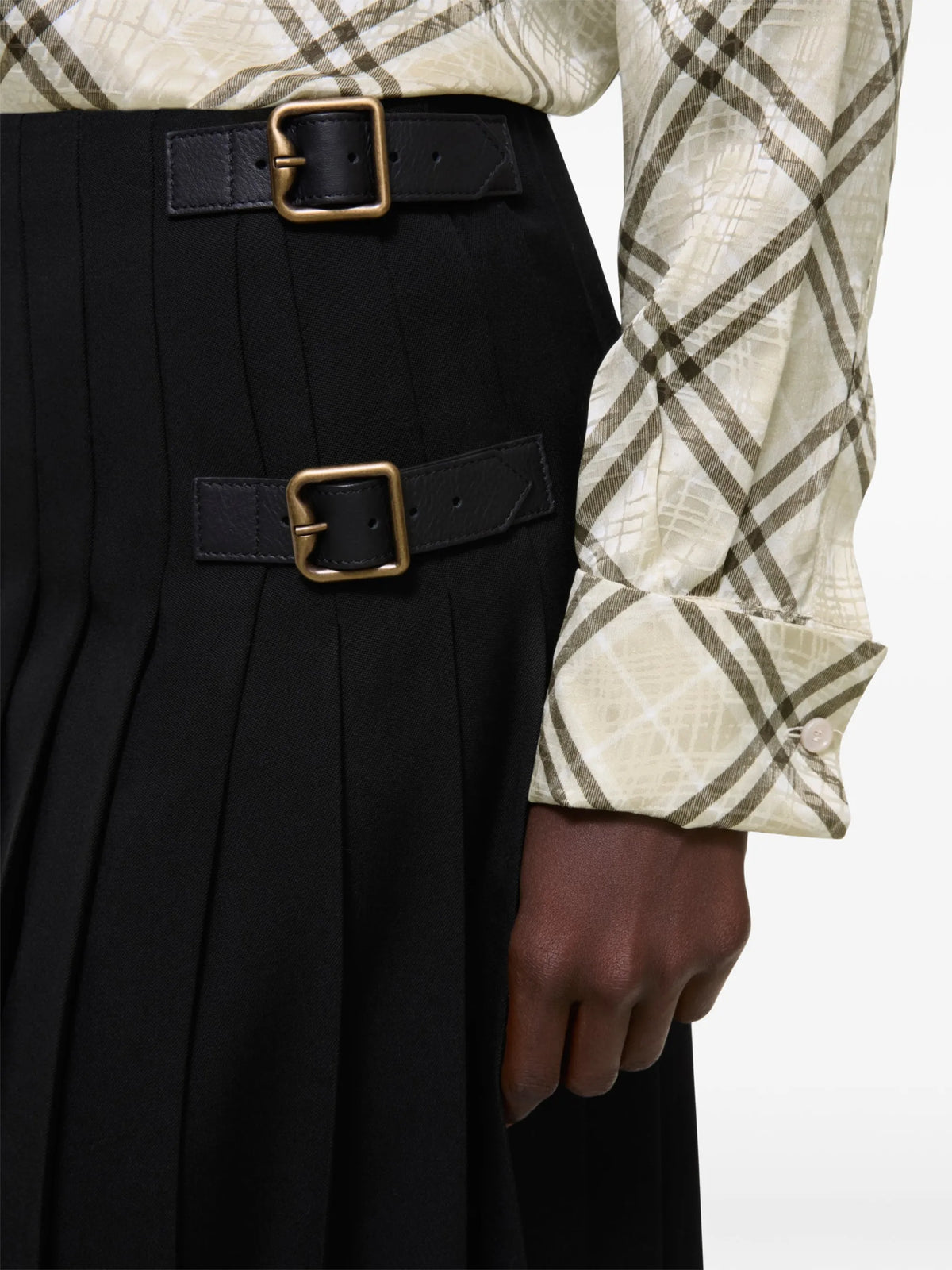 wool midi kilt