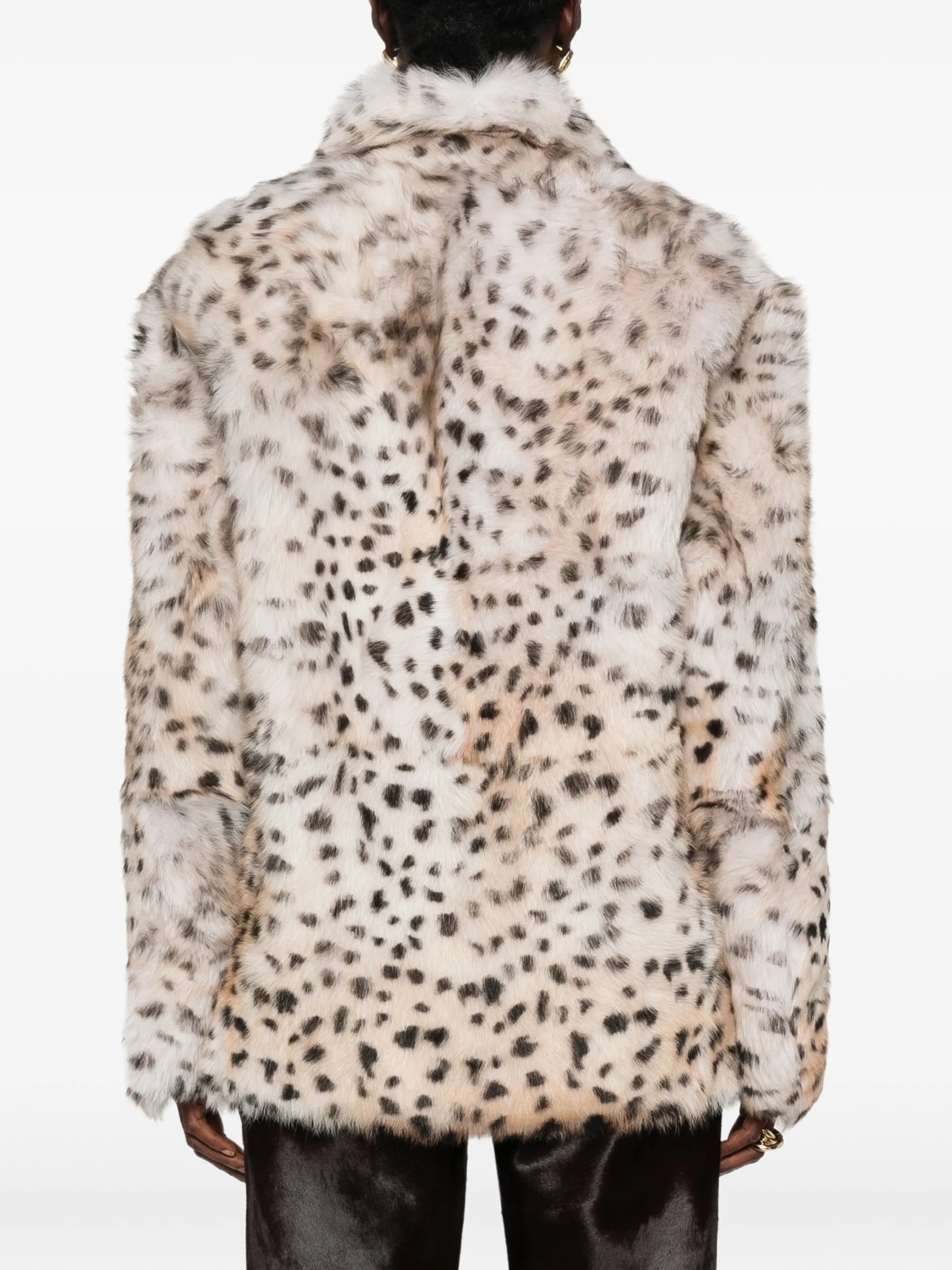 Cynthia leopard-print shearling coat