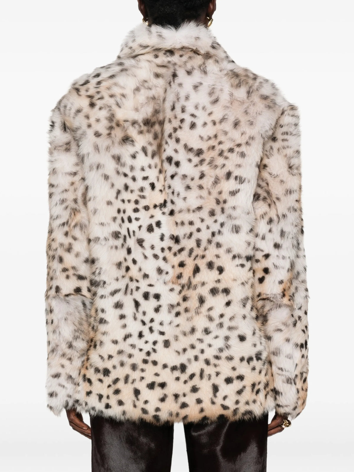 Cynthia leopard-print shearling coat