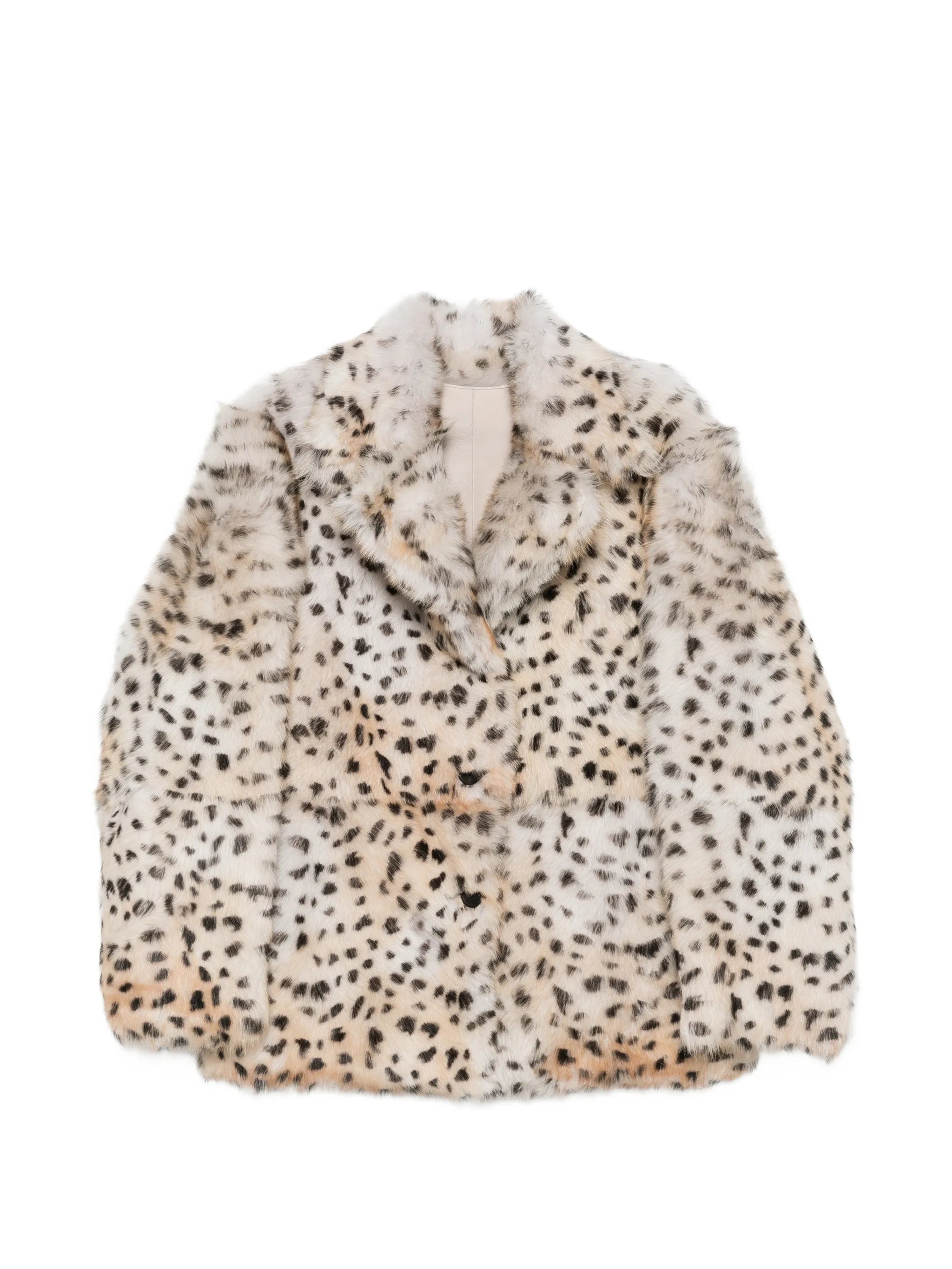 Cynthia leopard-print shearling coat
