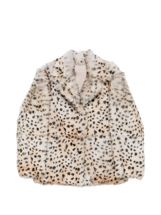 Cynthia leopard-print shearling coat