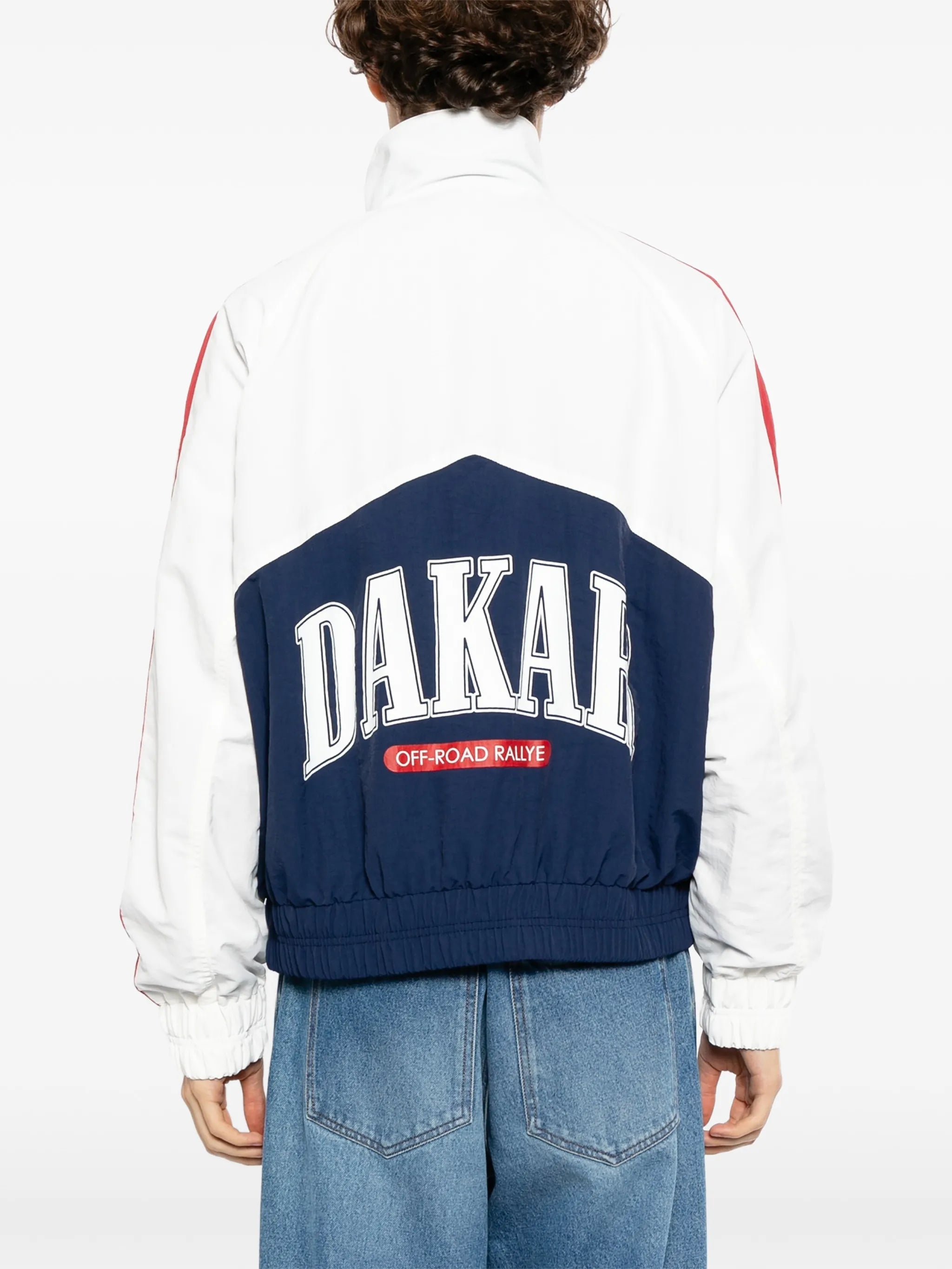 colour-block high-neck jacket