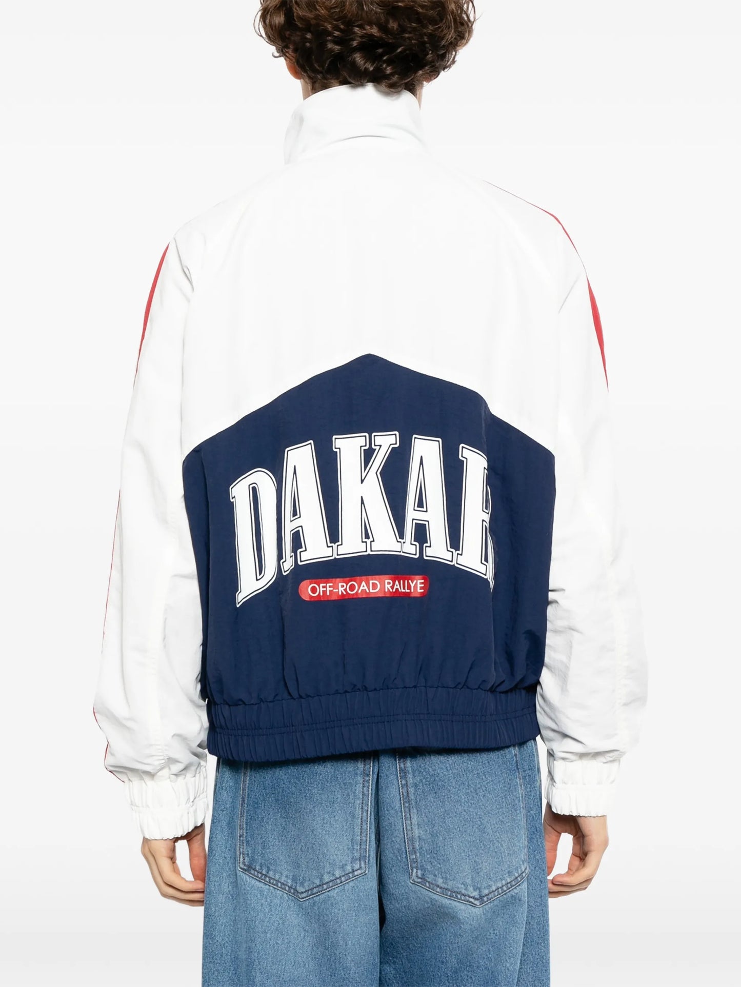 colour-block high-neck jacket