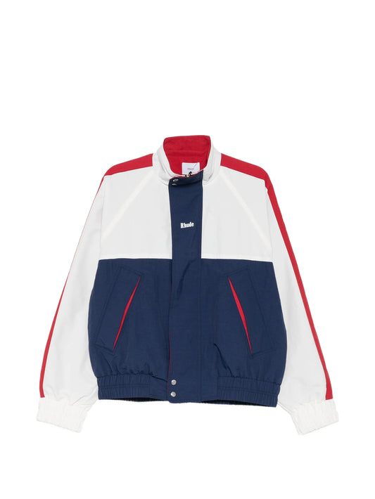 colour-block high-neck jacket