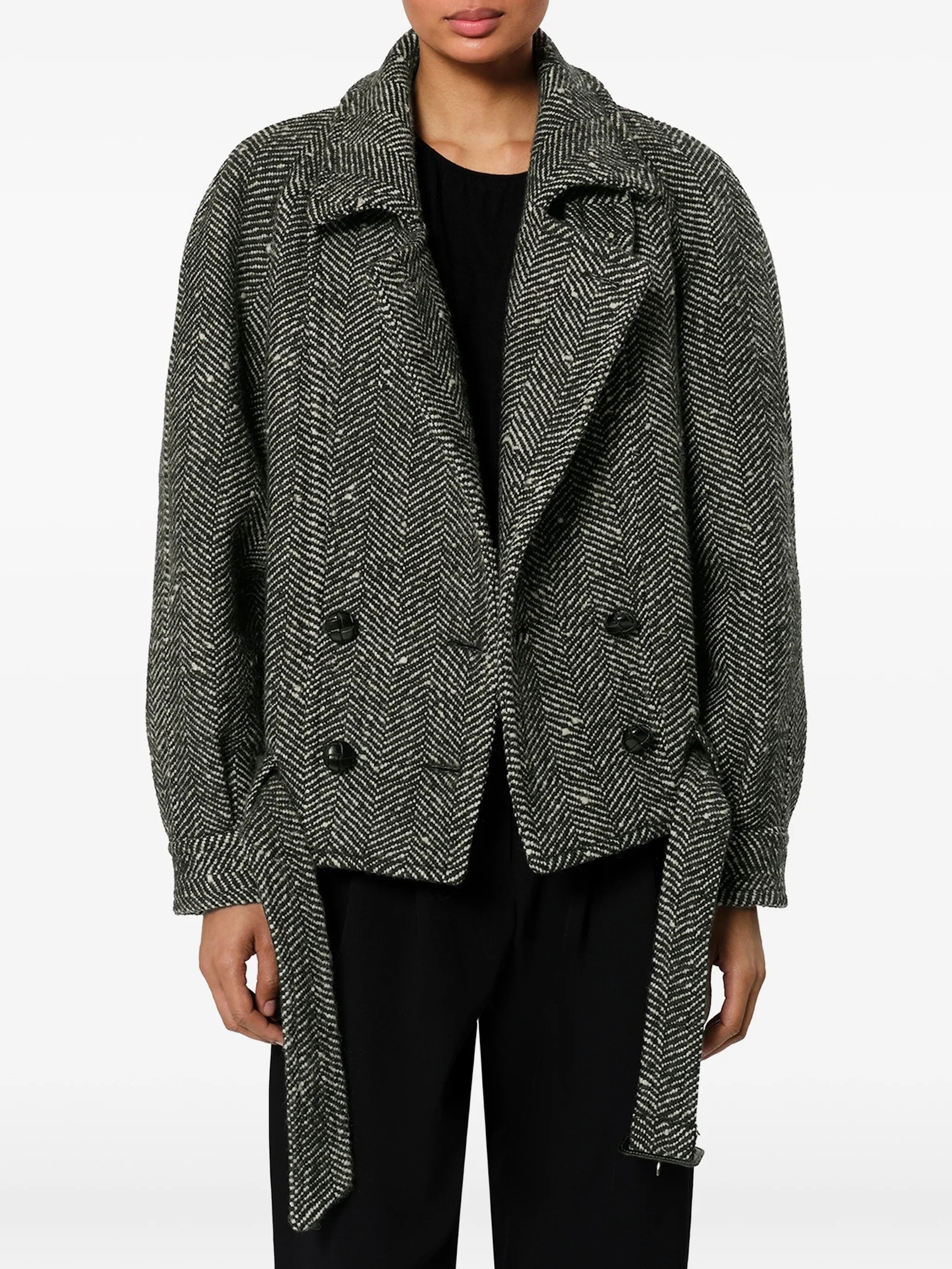 Elvane chevron wool jacket