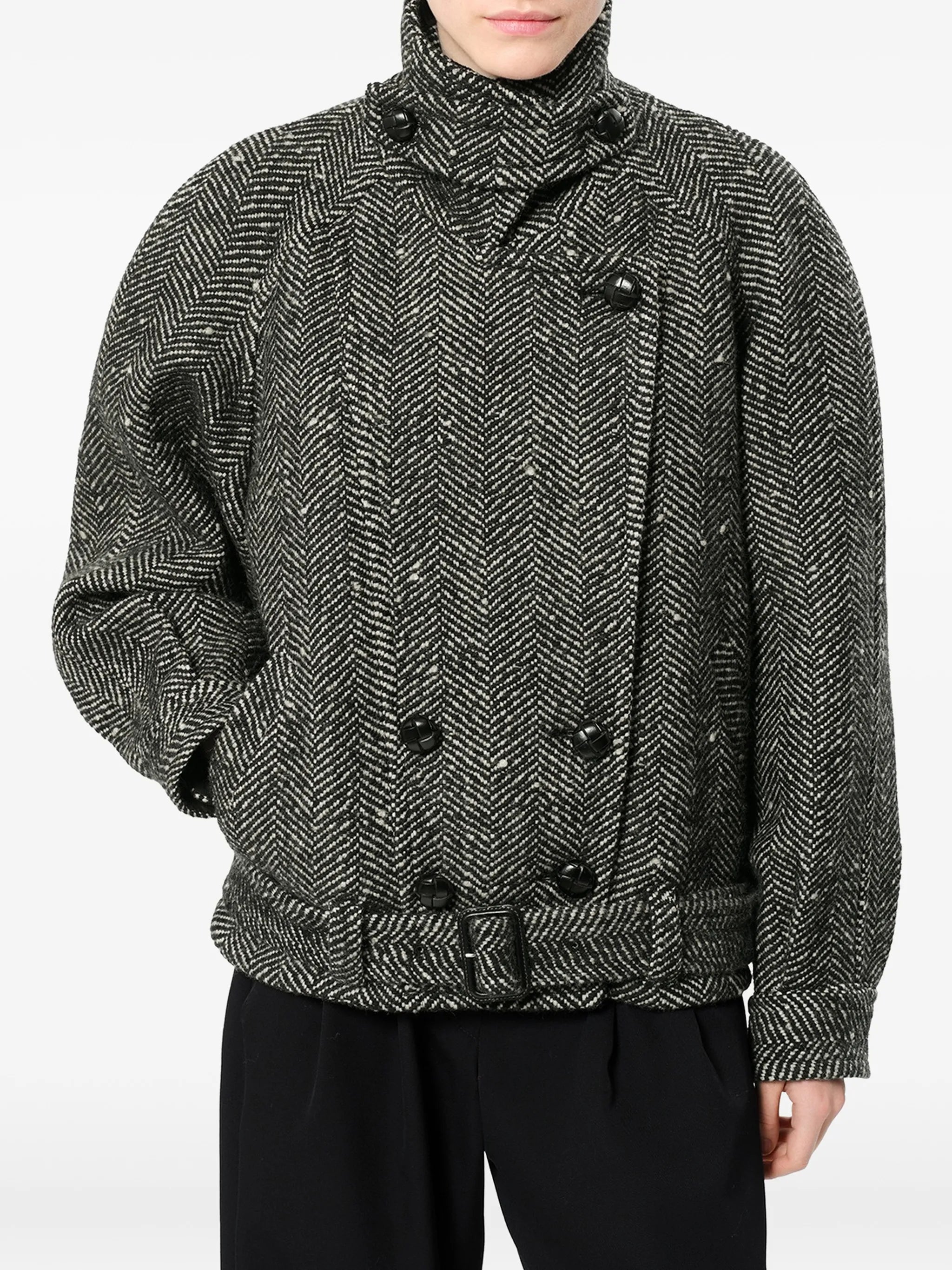 Elvane chevron wool jacket