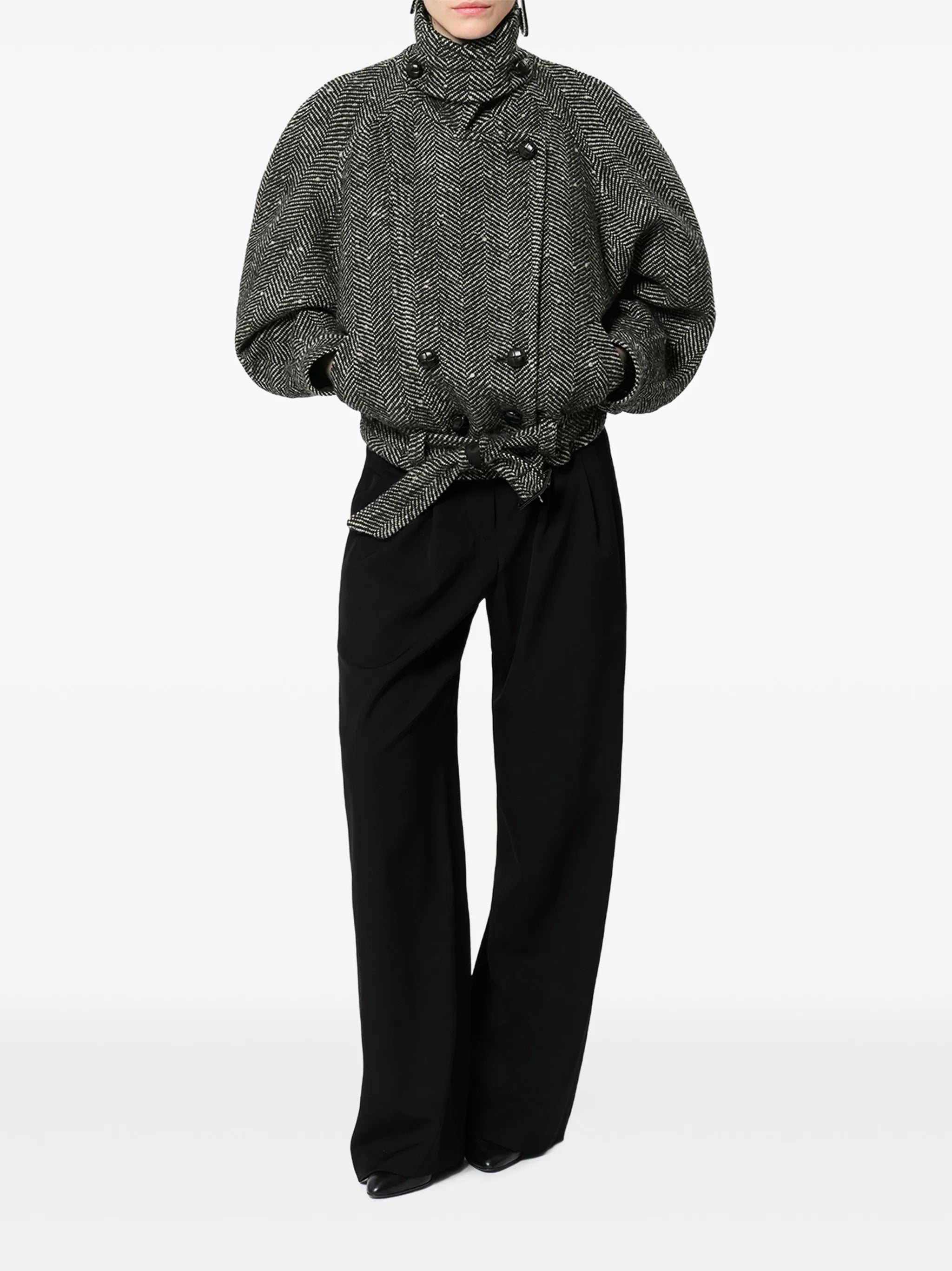 Elvane chevron wool jacket