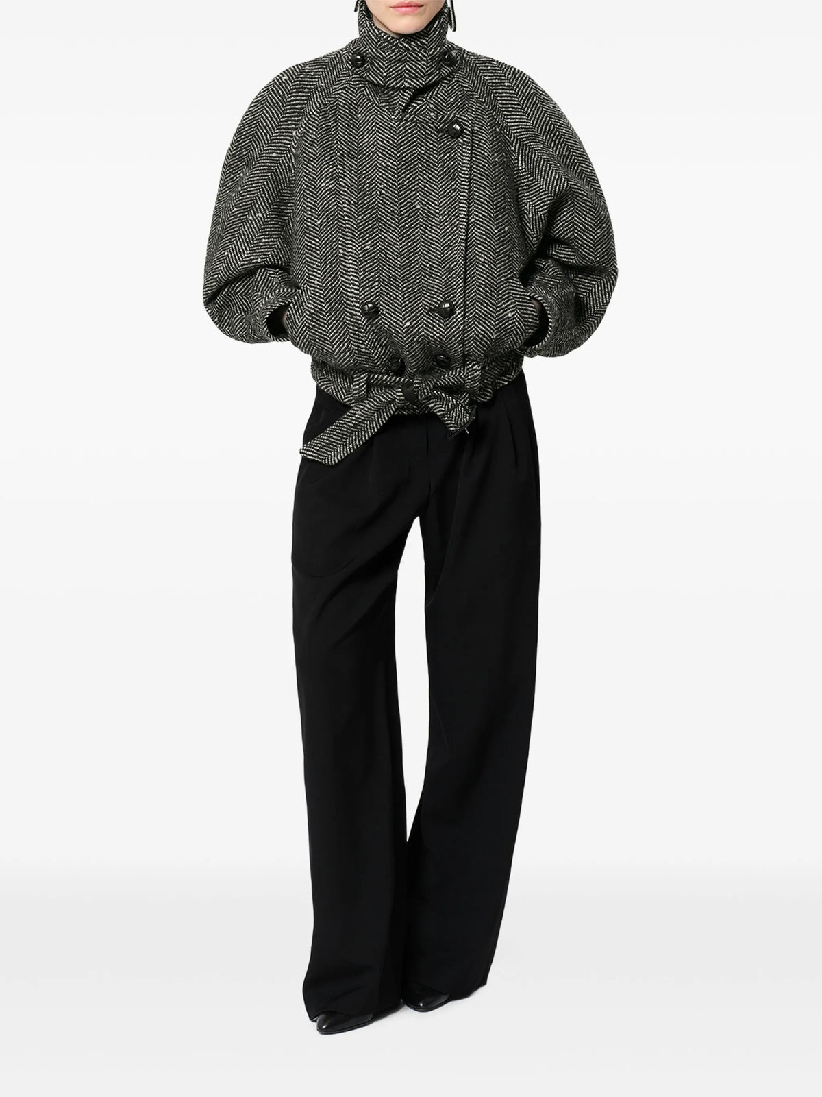 Elvane chevron wool jacket