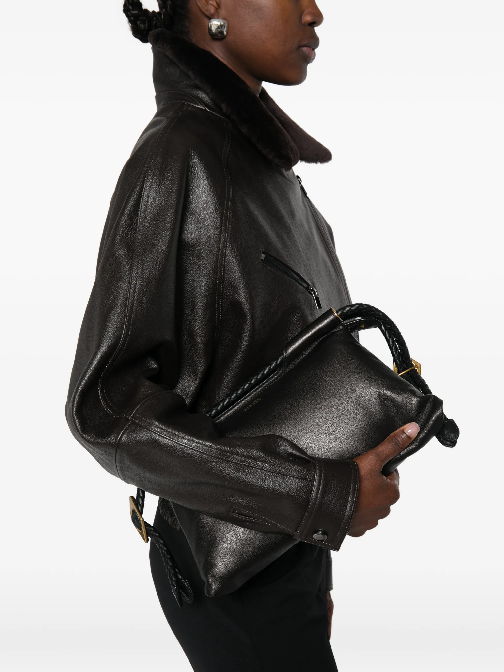 M Pipa leather tote bag