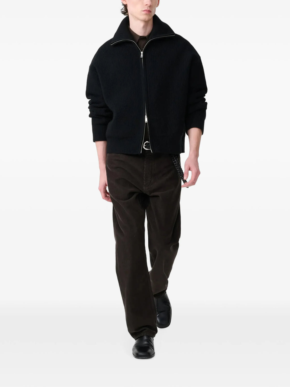 Sandos ribbed-knit cardigan