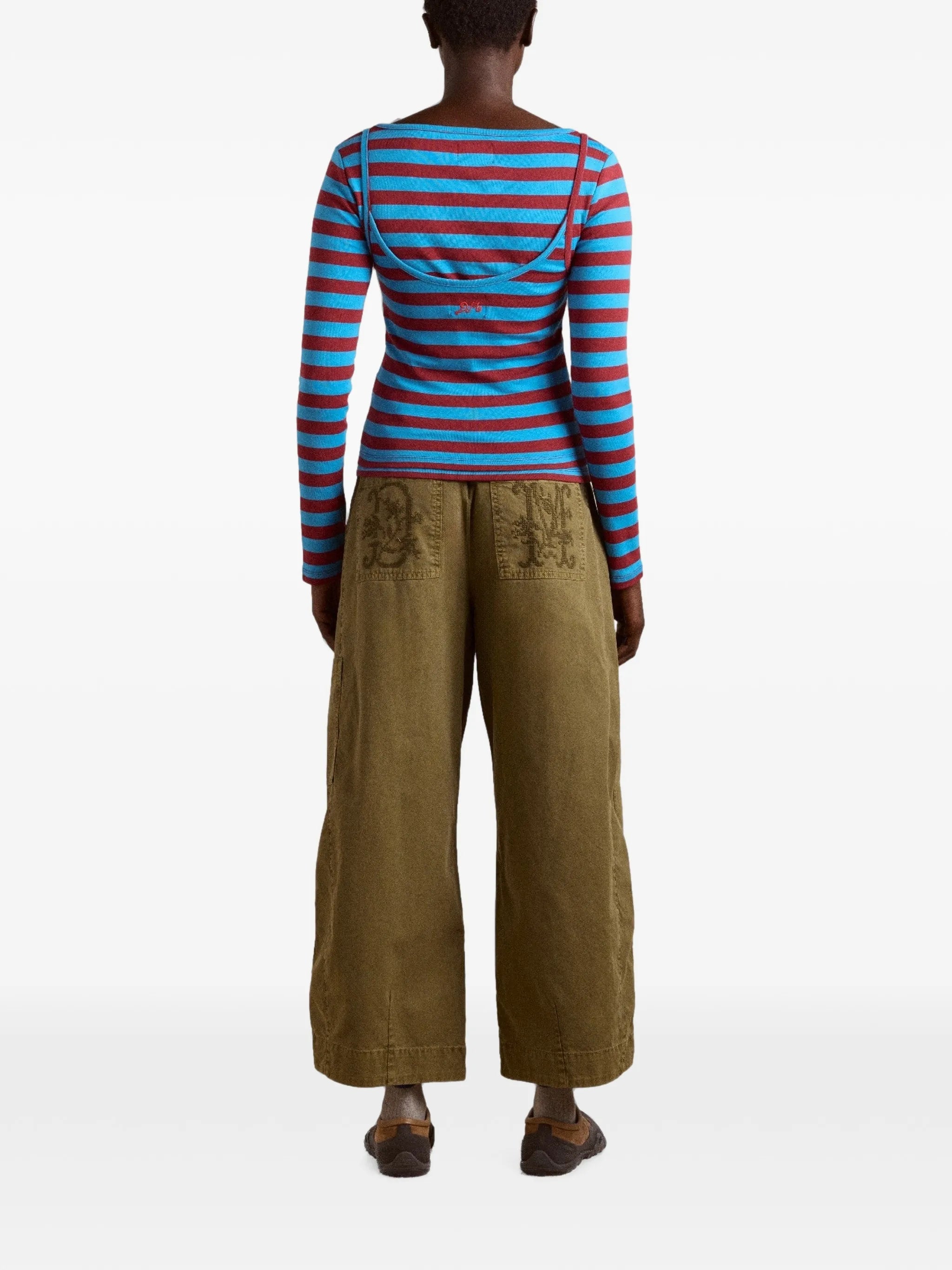 Felix embroidered-pocket trousers