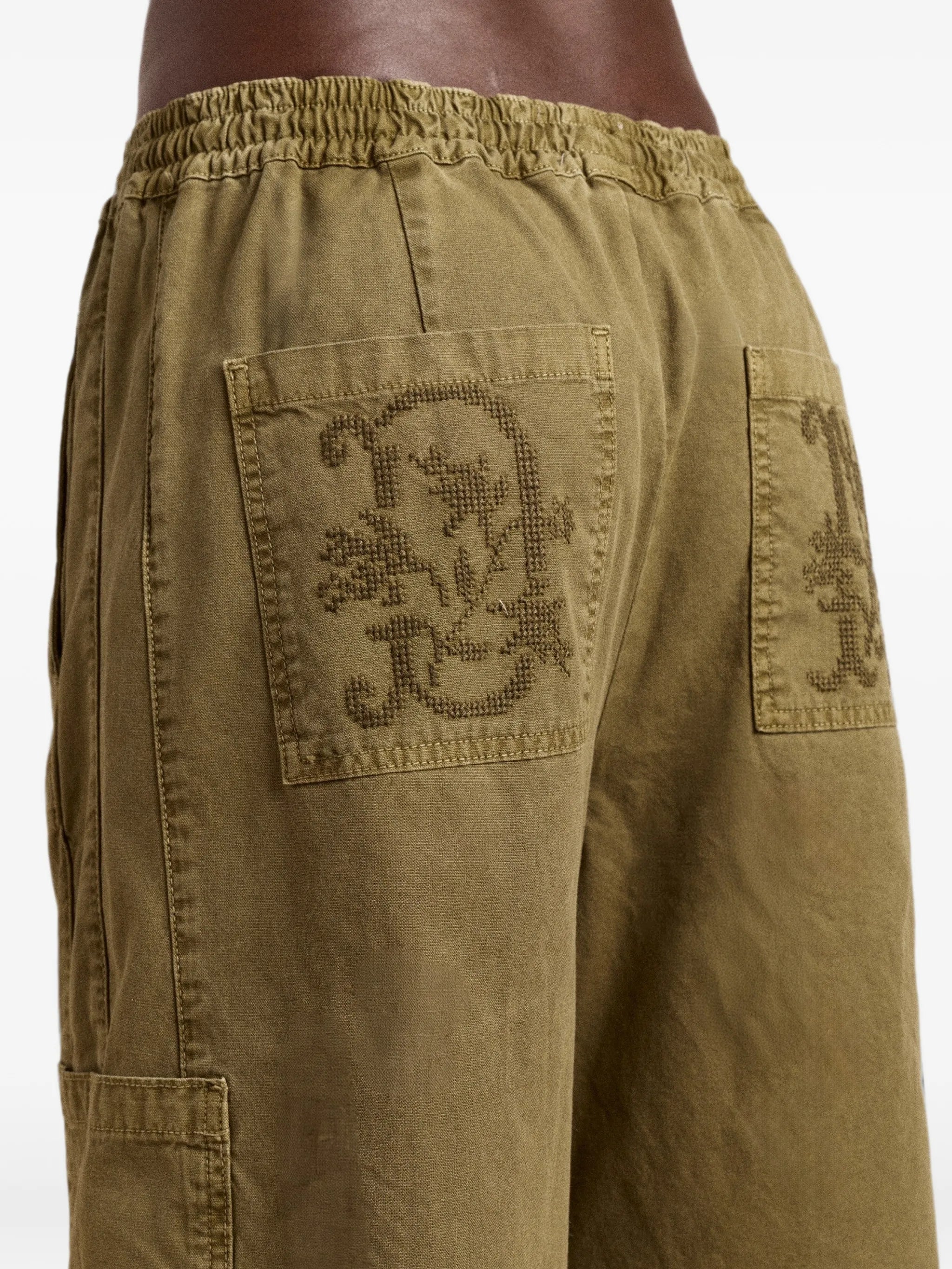 Felix embroidered-pocket trousers