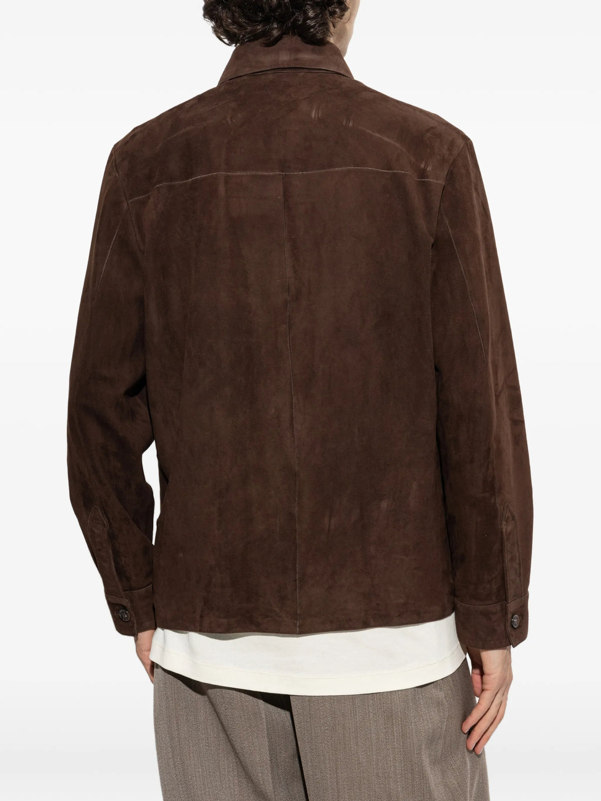 Dino suede shirt jacket
