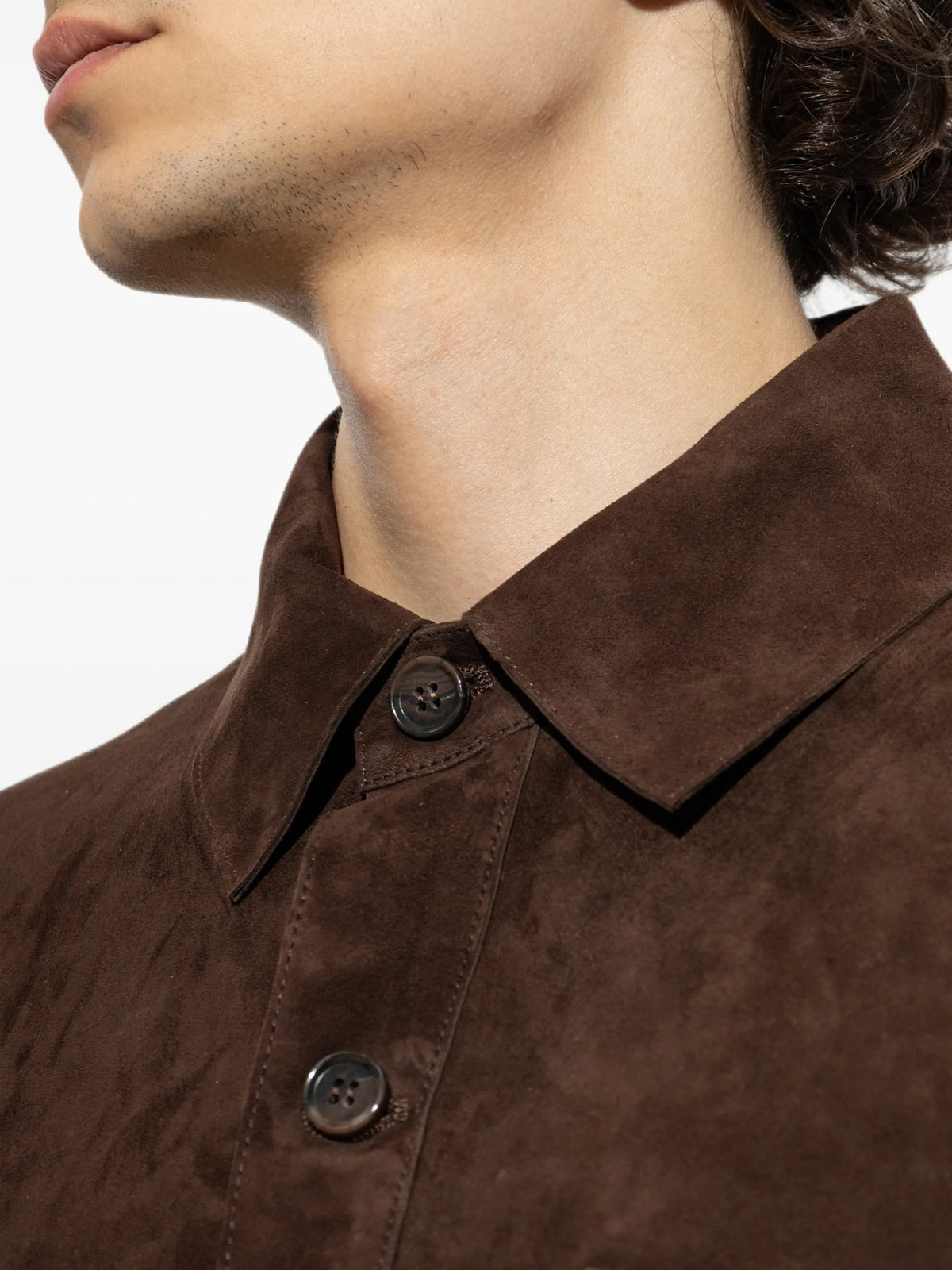 Dino suede shirt jacket
