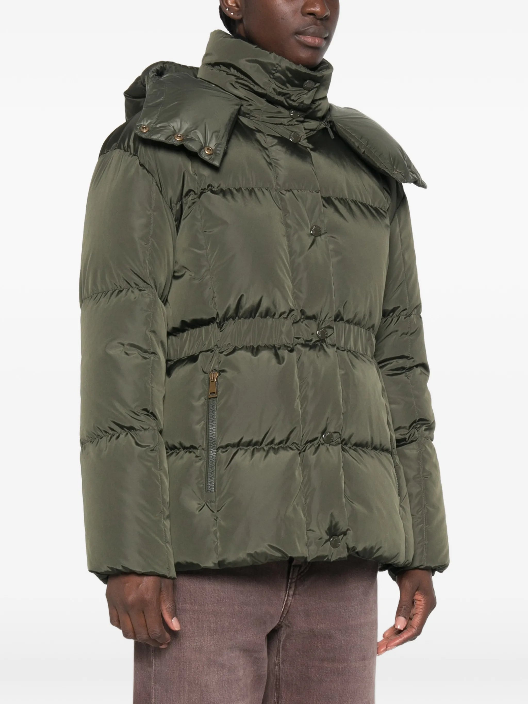quilted hooded jacket