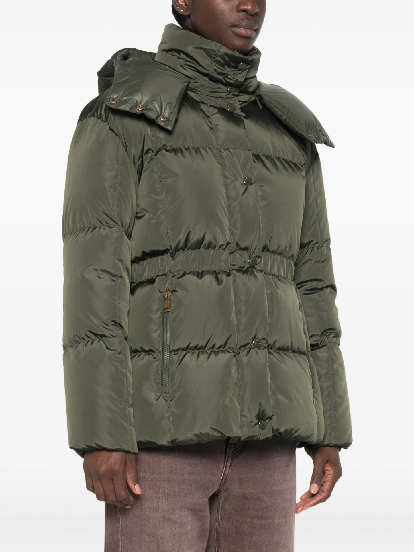 quilted hooded jacket