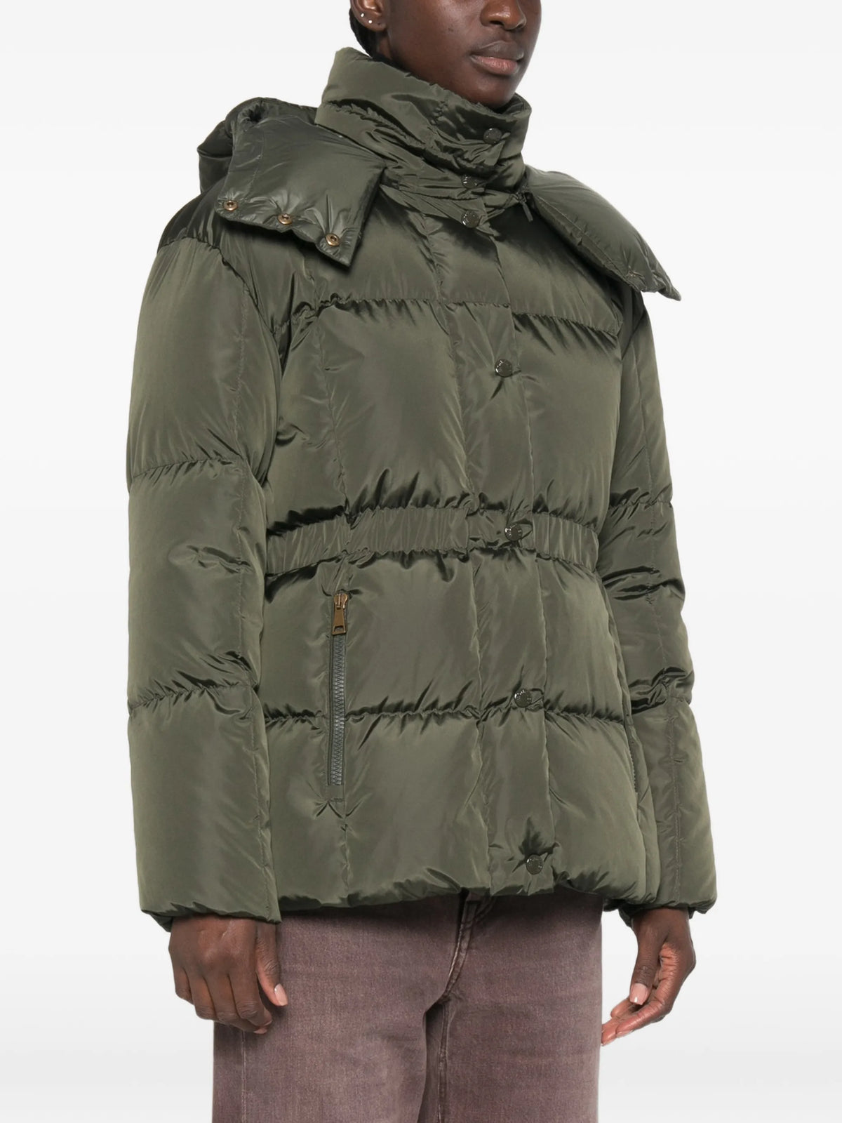 Agneux hooded short down jacket