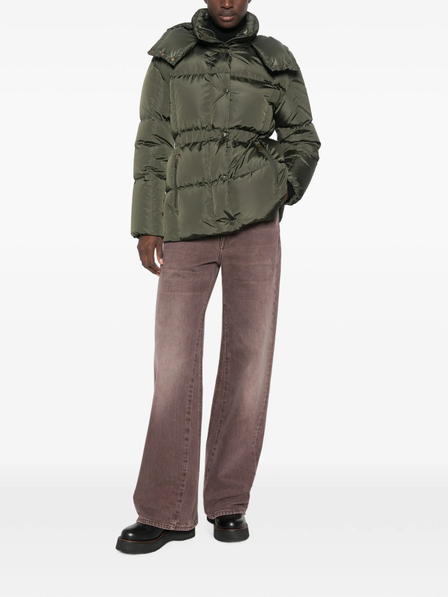 quilted hooded jacket