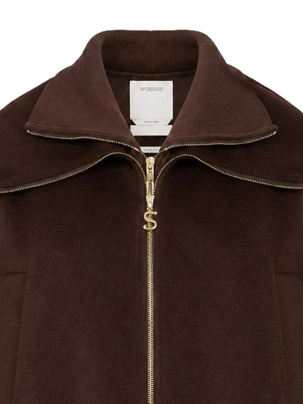 zip-up wool jacket