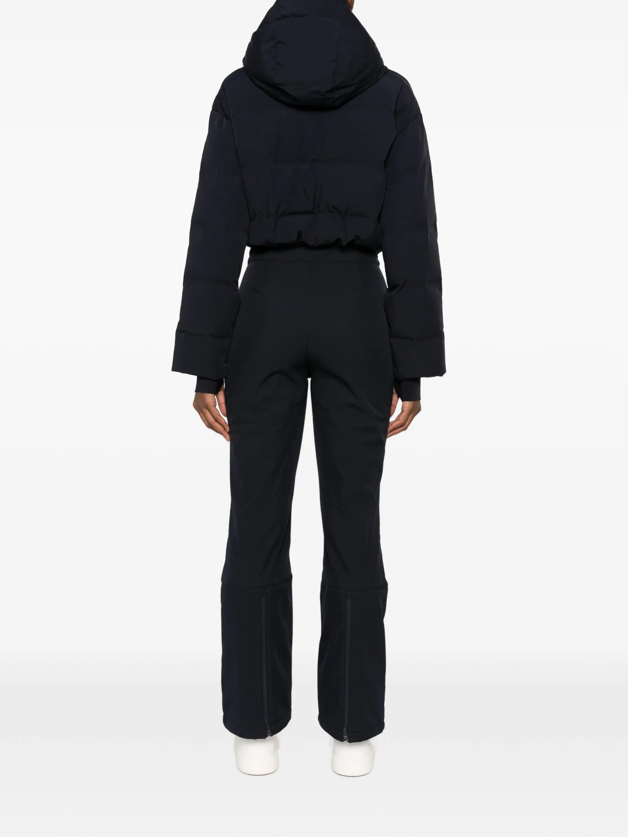Aurora hooded quilted ski suit