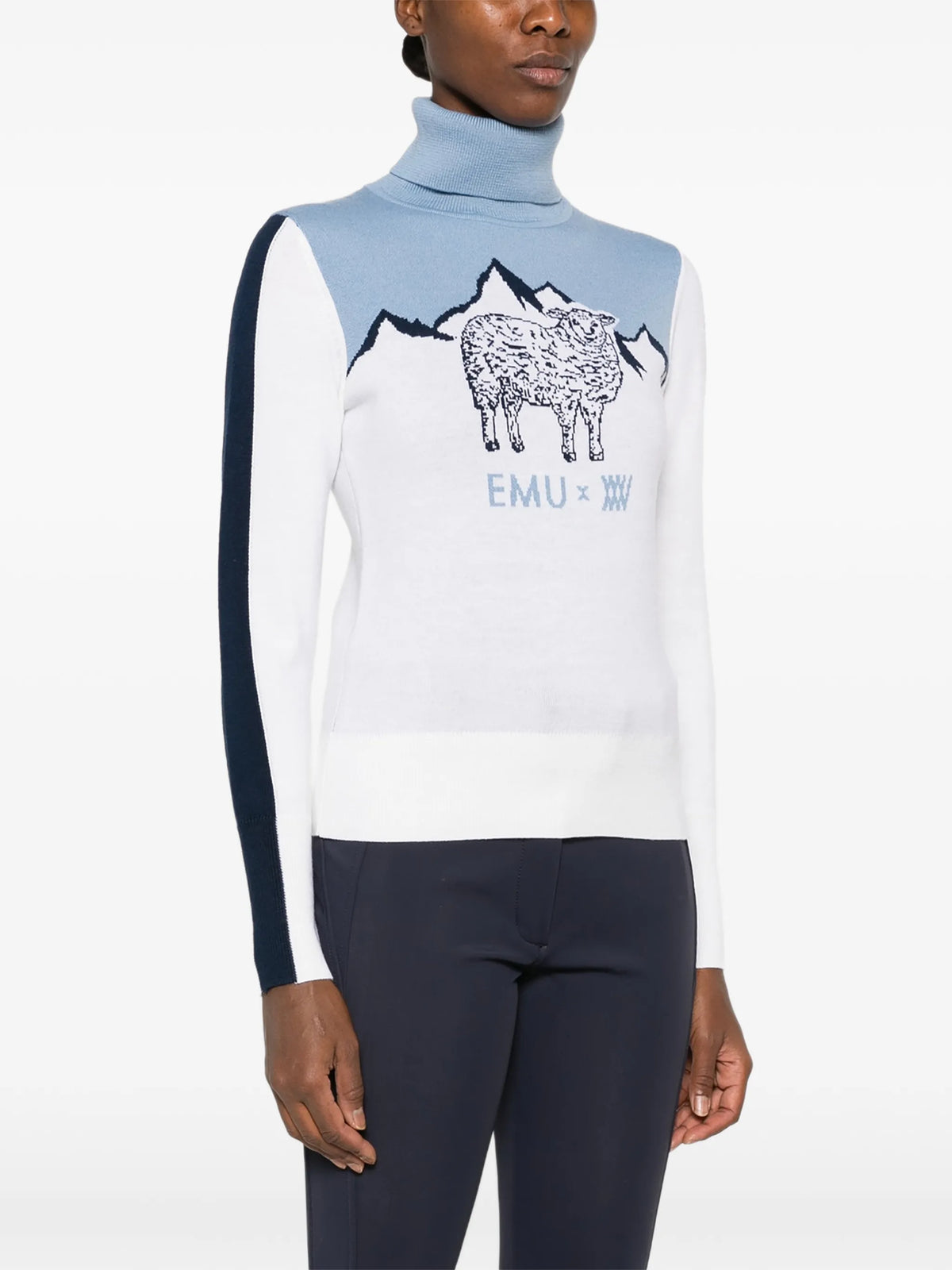 Emu intarsia-knit roll-neck sweater