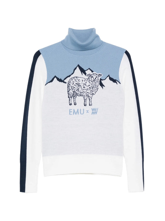 Emu intarsia-knit roll-neck sweater