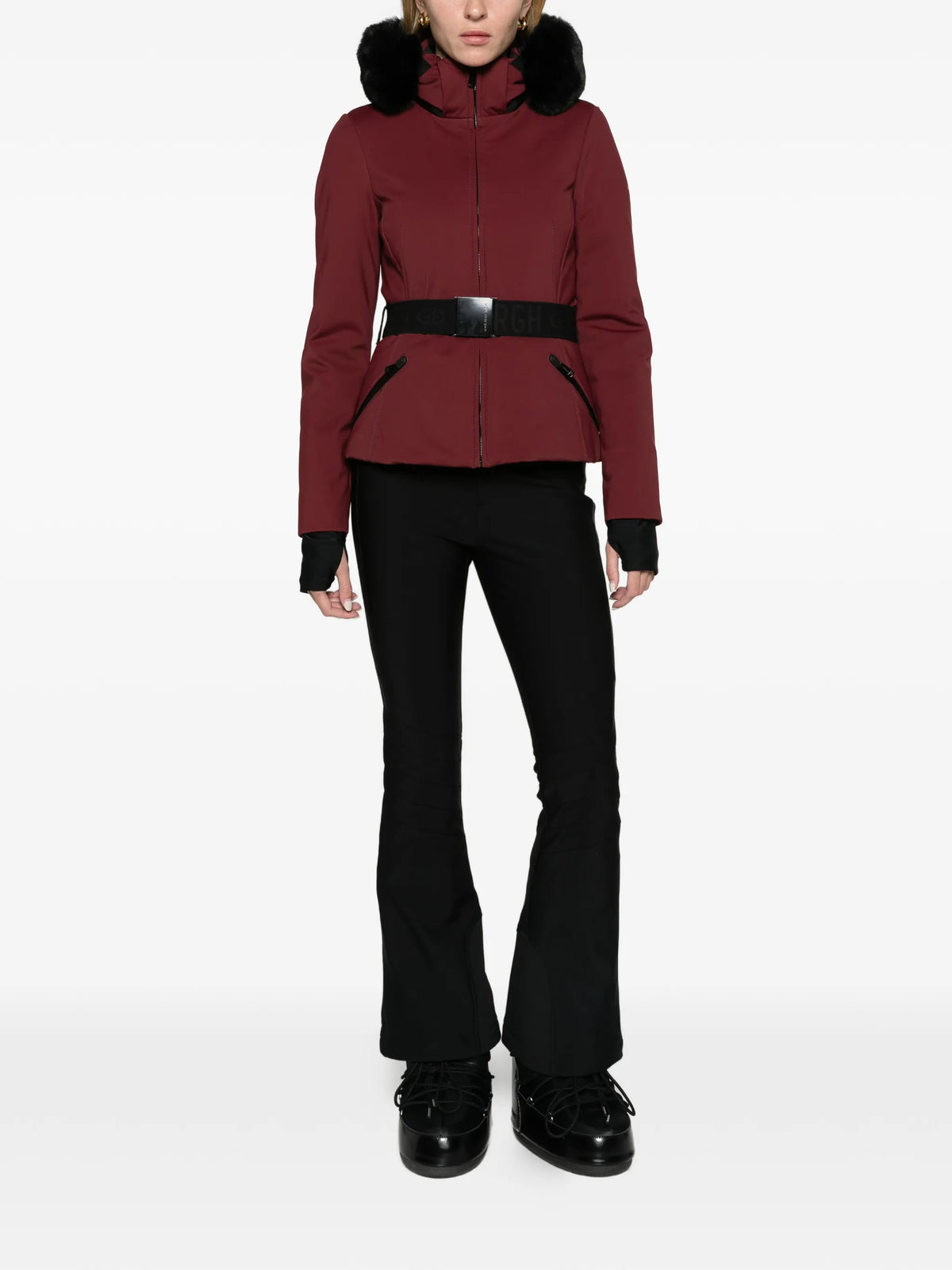 Hida ski jacket faux border