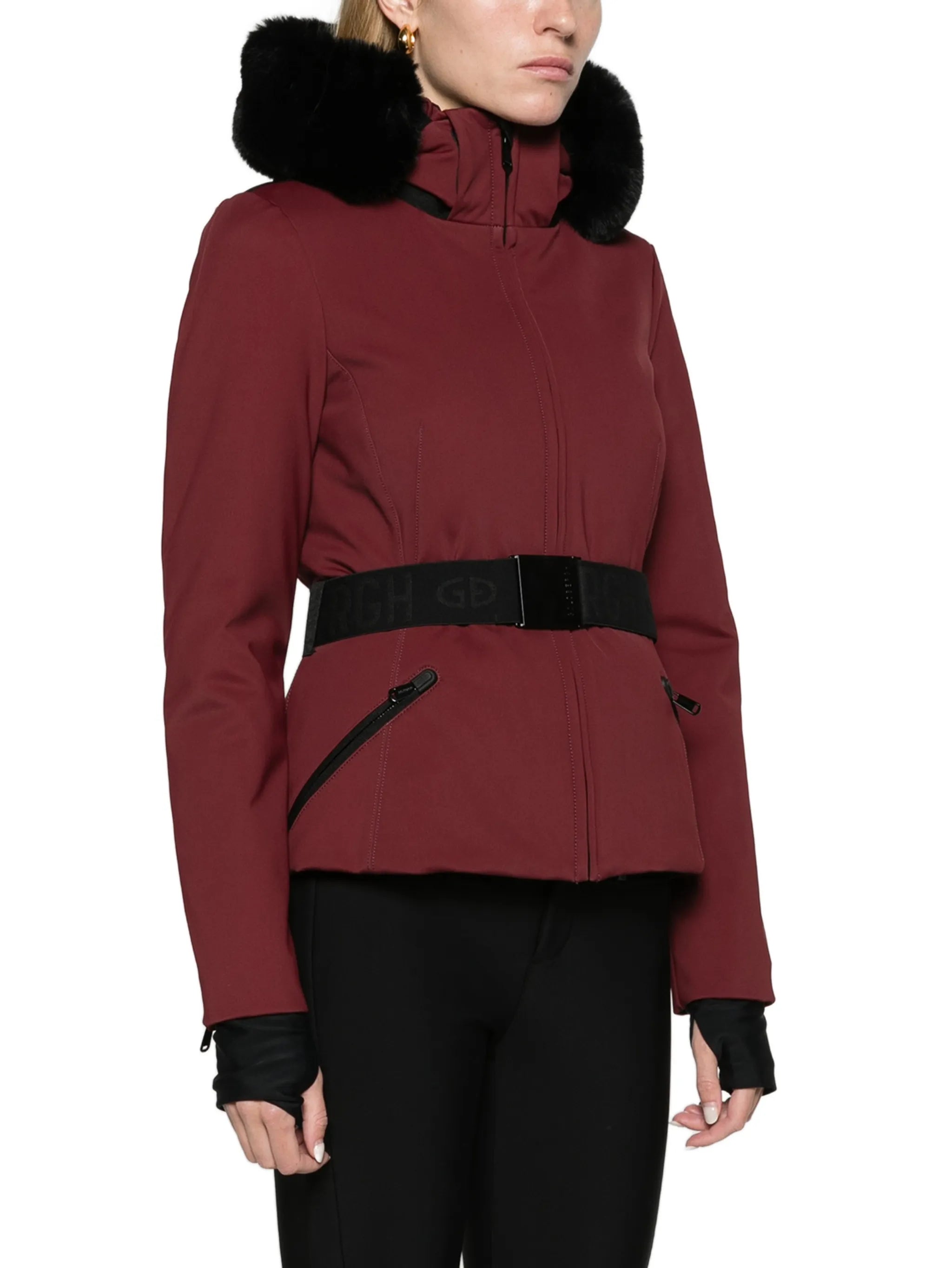 Hida ski jacket faux border