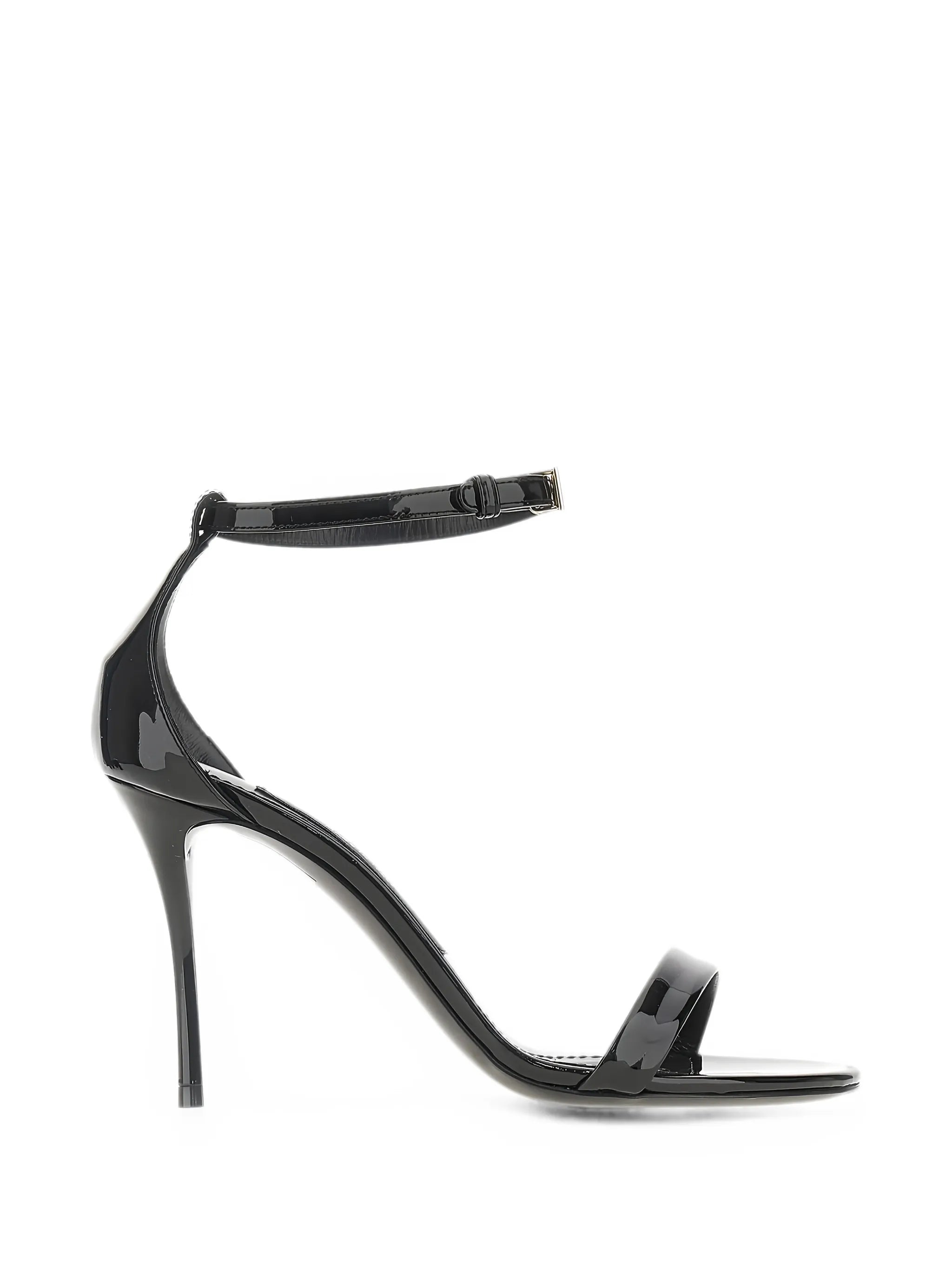 DG logo patent-leather sandals