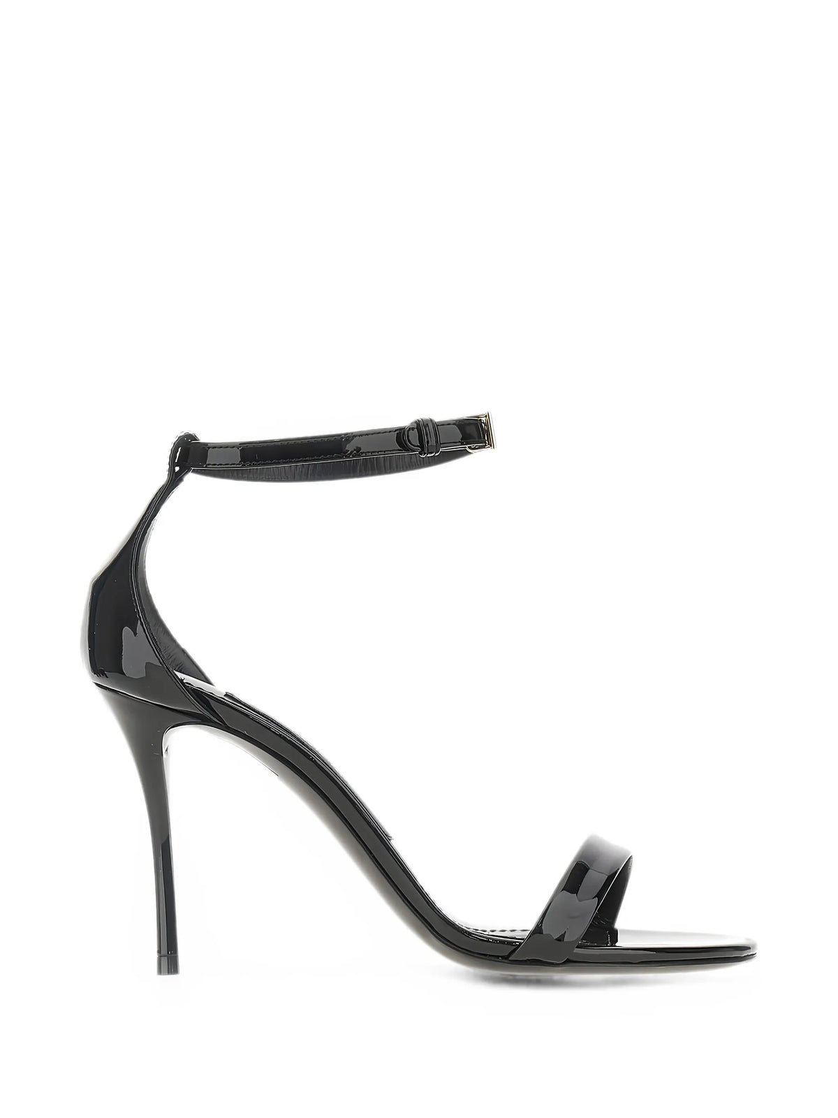 DG logo patent-leather sandals