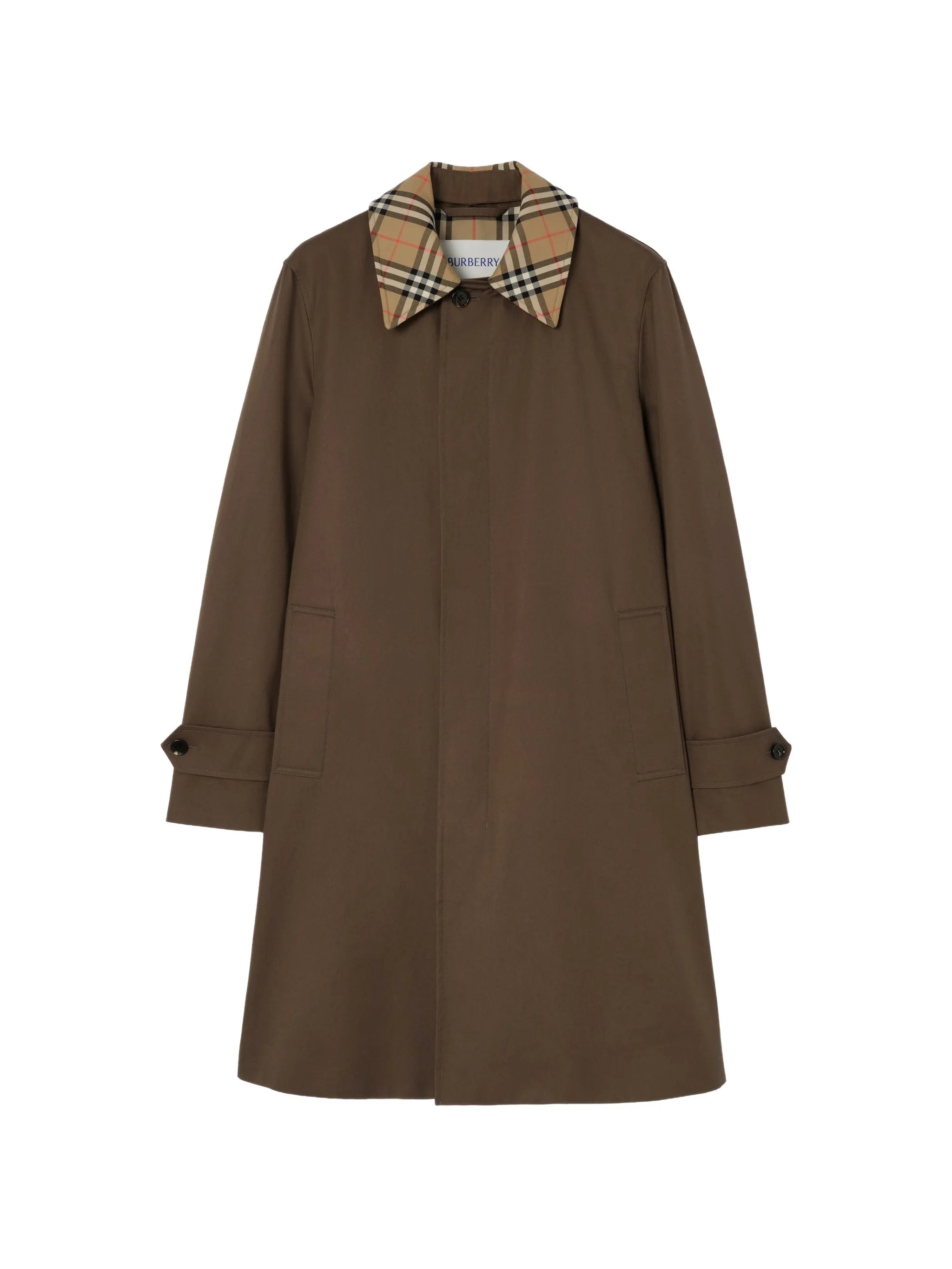mid-length gabardine car coat