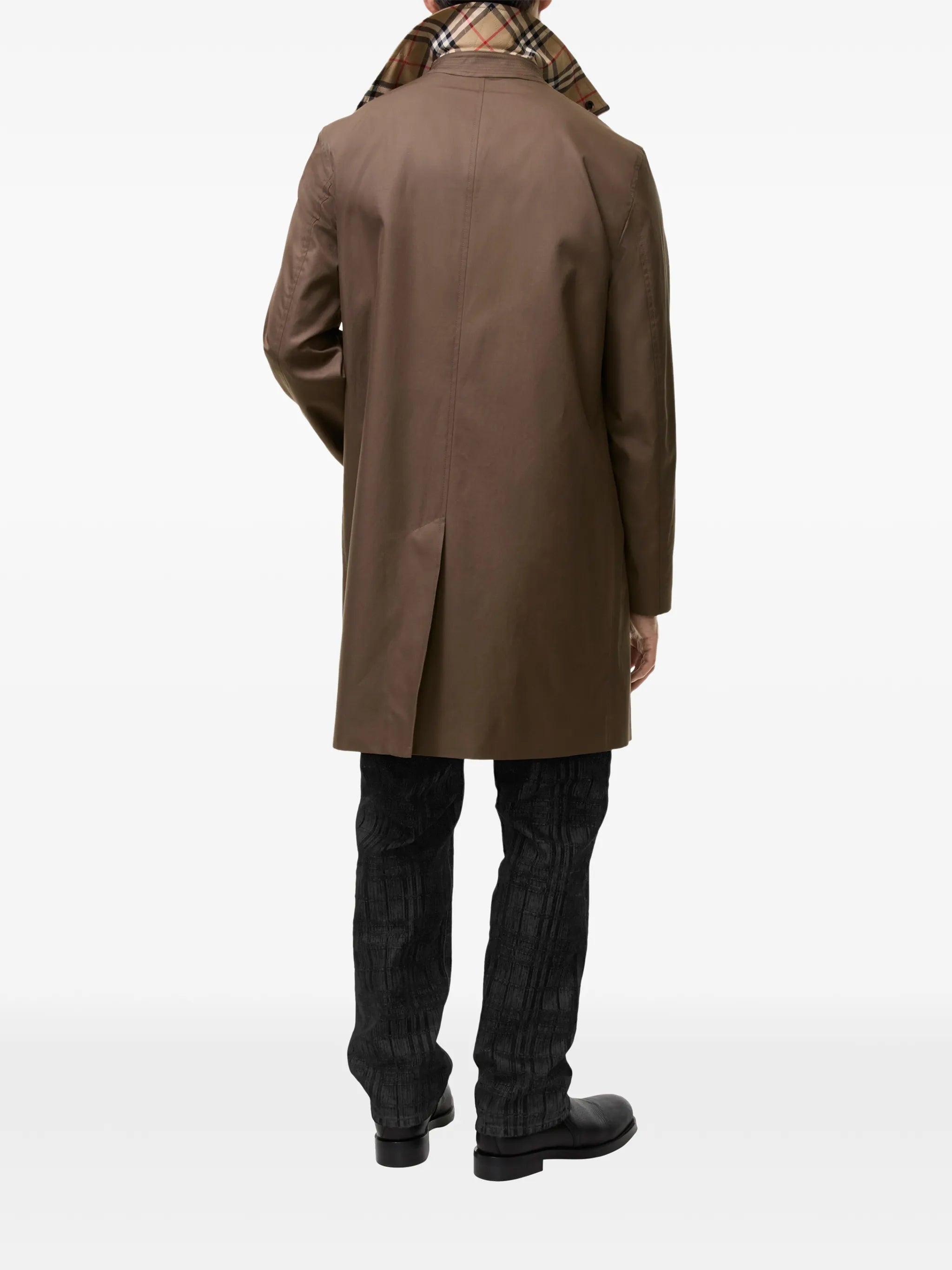 mid-length gabardine car coat